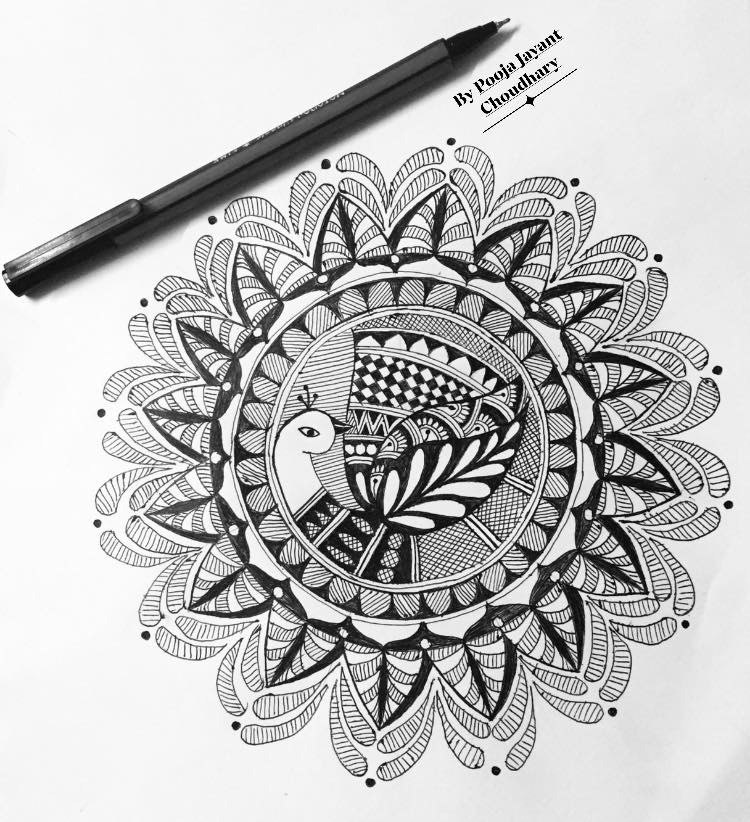 Peacock Doodle Paint by Pooja Choudhary Peacock Doodle Paint in Doodle Art Inspiration by Pooja Choudhary