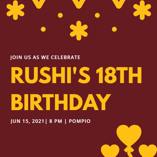 Birthday Invitation in Invitation Card Design Inspiration by Sharmin Akther