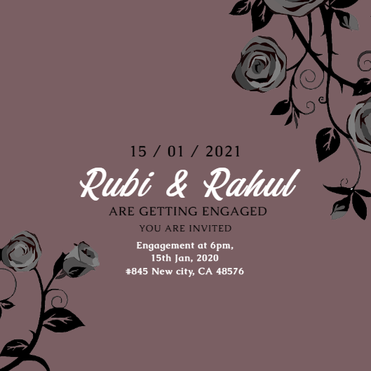 Engagement Invitation Card in Invitation Card Design Inspiration by Sharmin Akther