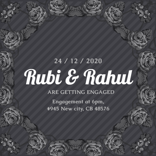 Engagement Invitation Card by Sharmin Akther Engagement Invitation Card in Invitation Card Design Inspiration by Sharmin Akther