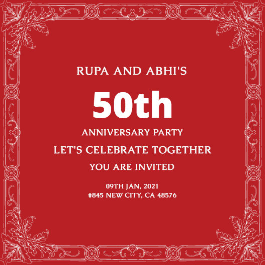 Wedding Anniversary Invitations by Sharmin Akther Wedding Anniversary Invitations in Invitation Card Design Inspiration by Sharmin Akther