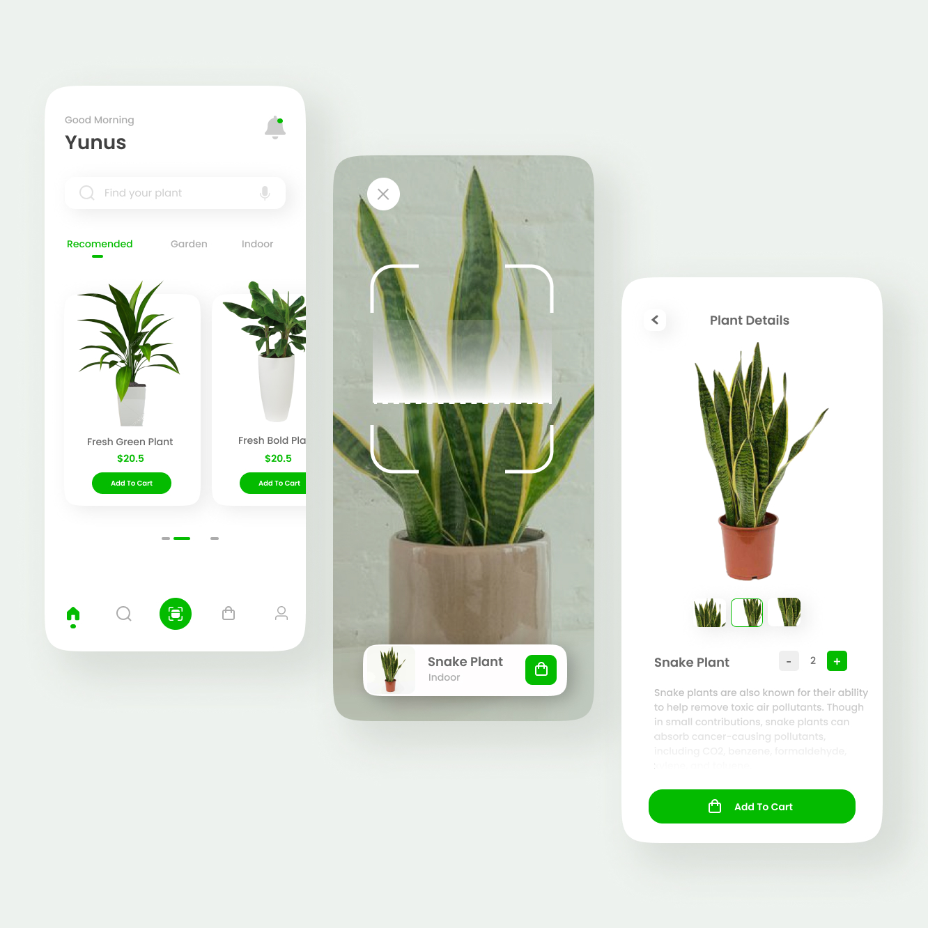 Find Plants App | UI Design By Yunusbahtiarr 363075 - Designhill