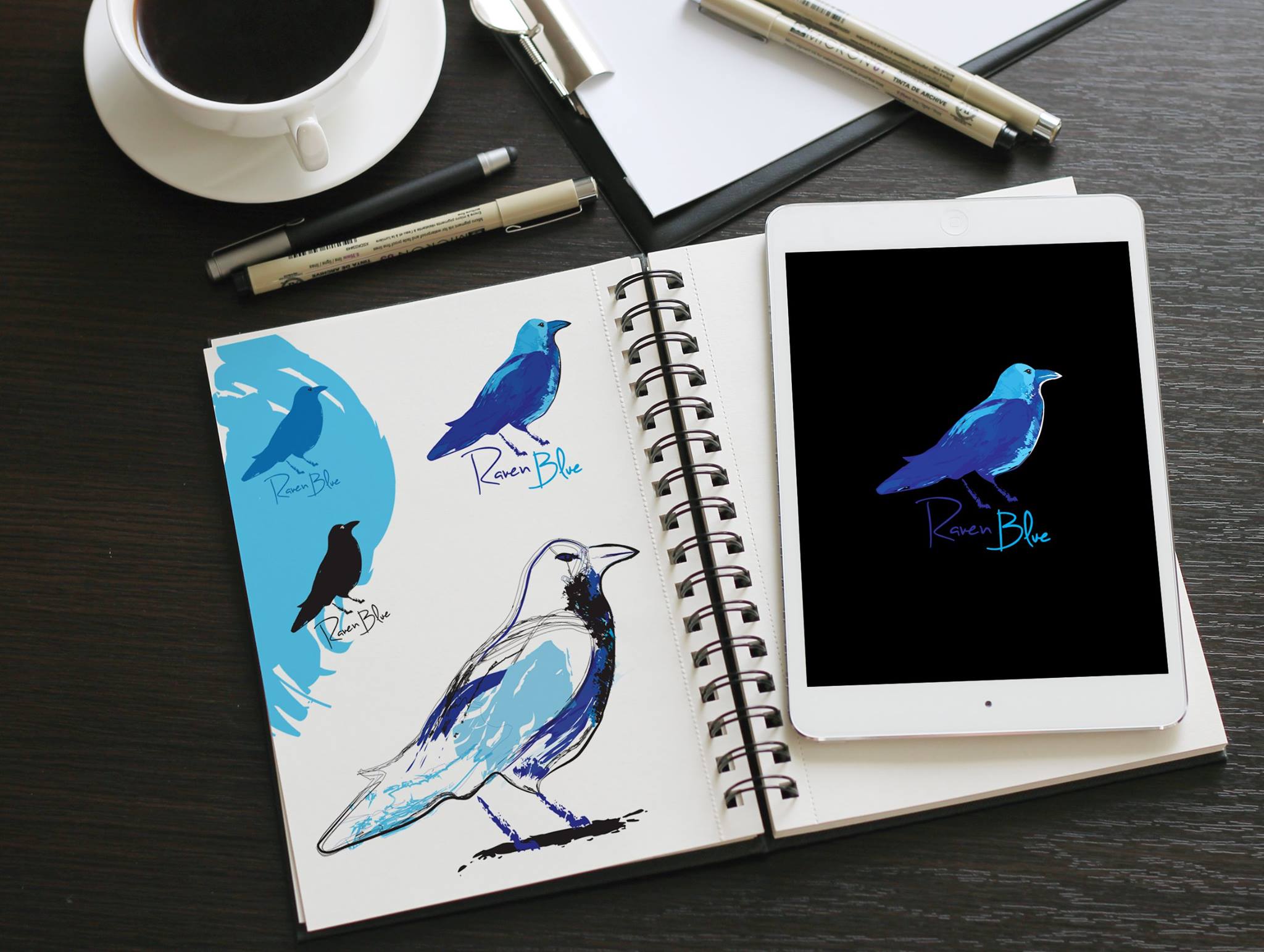 Raven Blue LOGO by Inbar Cohen Raven Blue LOGO in Logo Design Inspiration by Inbar Cohen