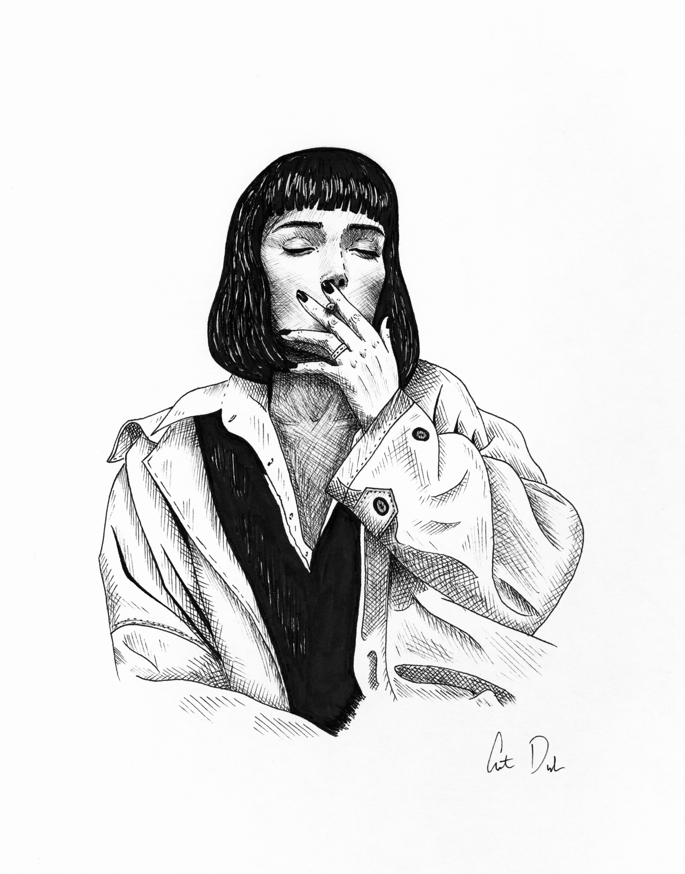 Uma Thurman by Autumn Dunbar Uma Thurman in Illustration and Graphics Inspiration by Autumn Dunbar