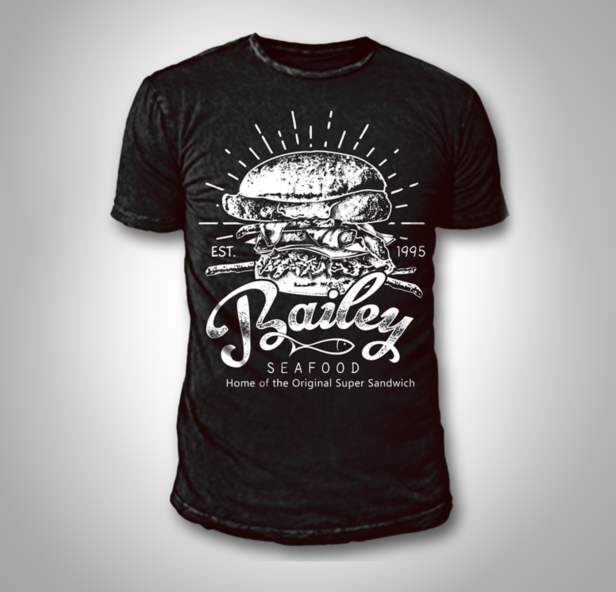 Burger in T-Shirt Design Inspiration by Welasiman ,