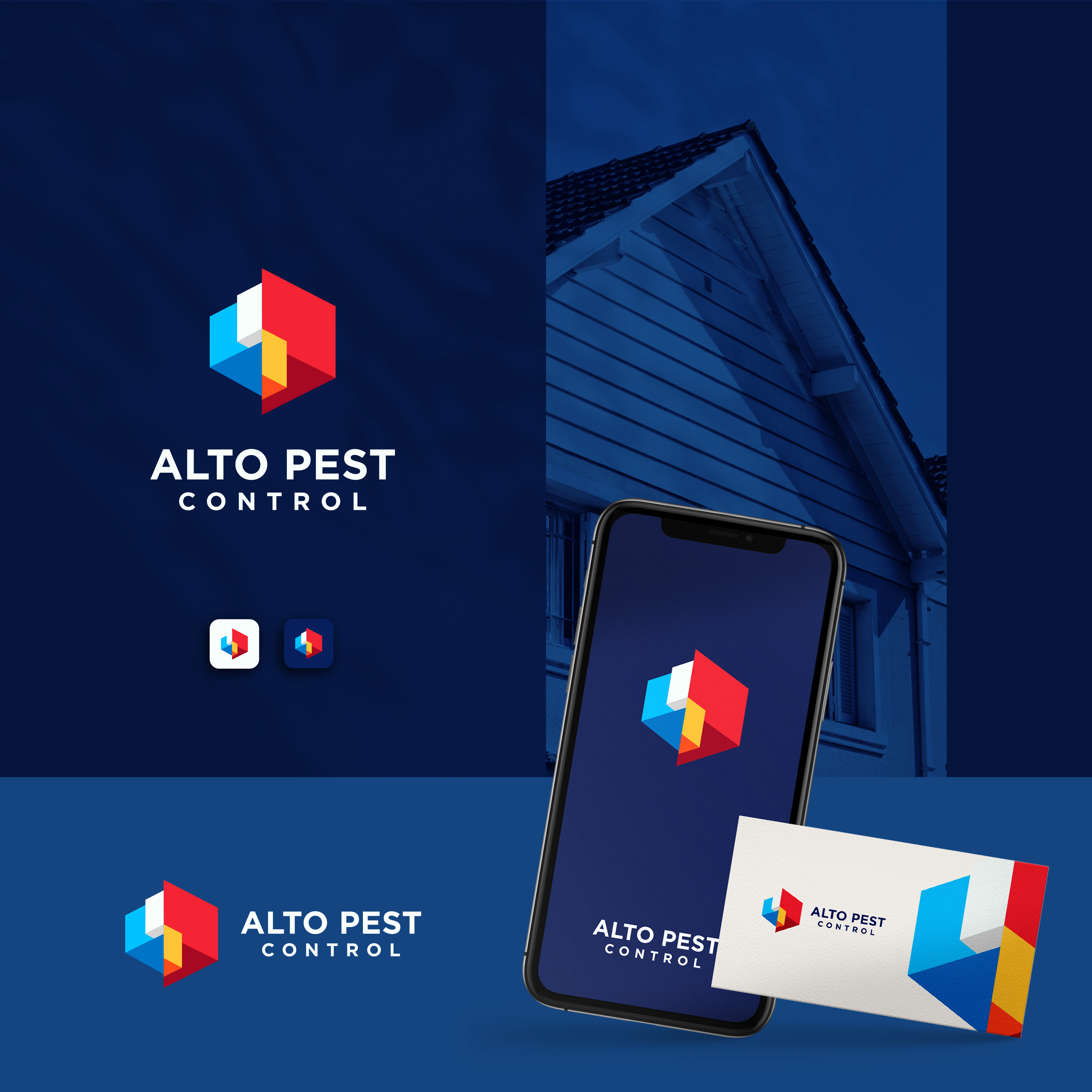 Home improvement logo design for Alto Pest in Logo And Business Card Design Inspiration by Hridoy
