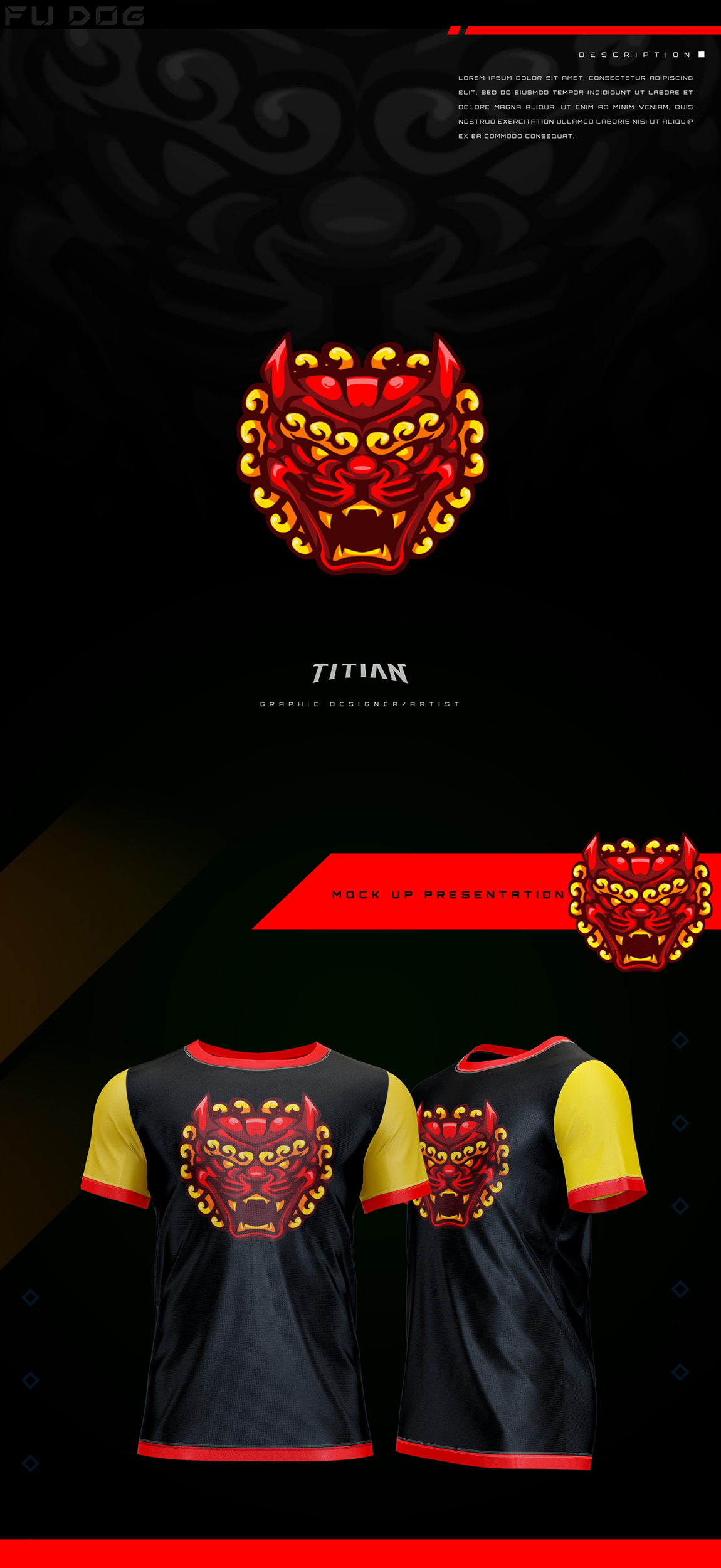 Fu Dog mock up in Logo Design Inspiration by Titian