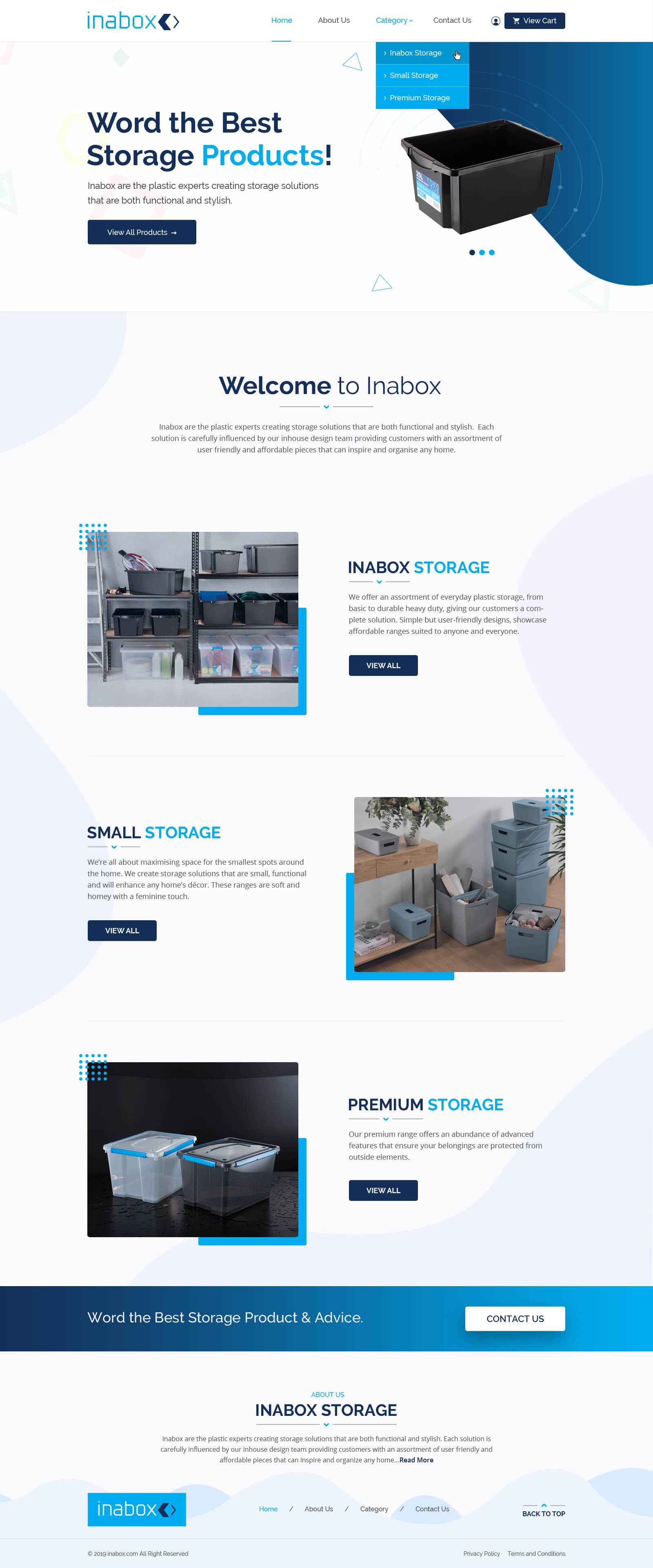 Inabox Storage landing Page in Landing page design Inspiration by Graphic Studio