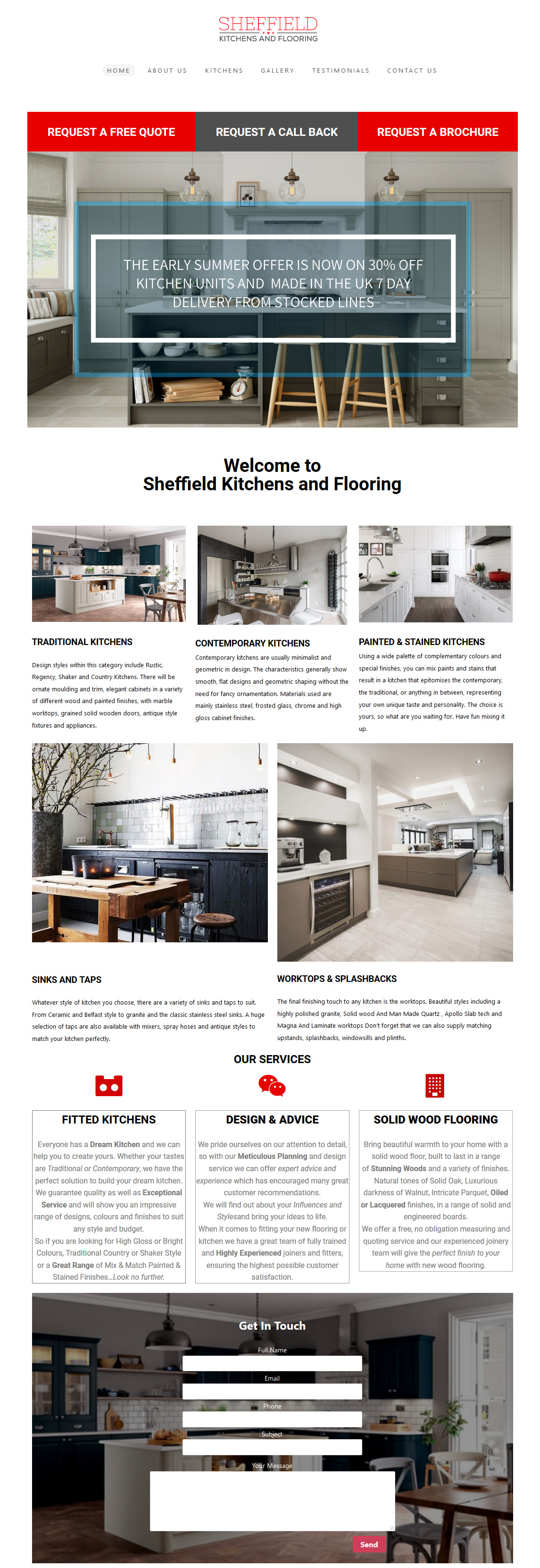 Sheffield Kitchens by Top Quote Sheffield Kitchens in Website Design Inspiration by Top Quote