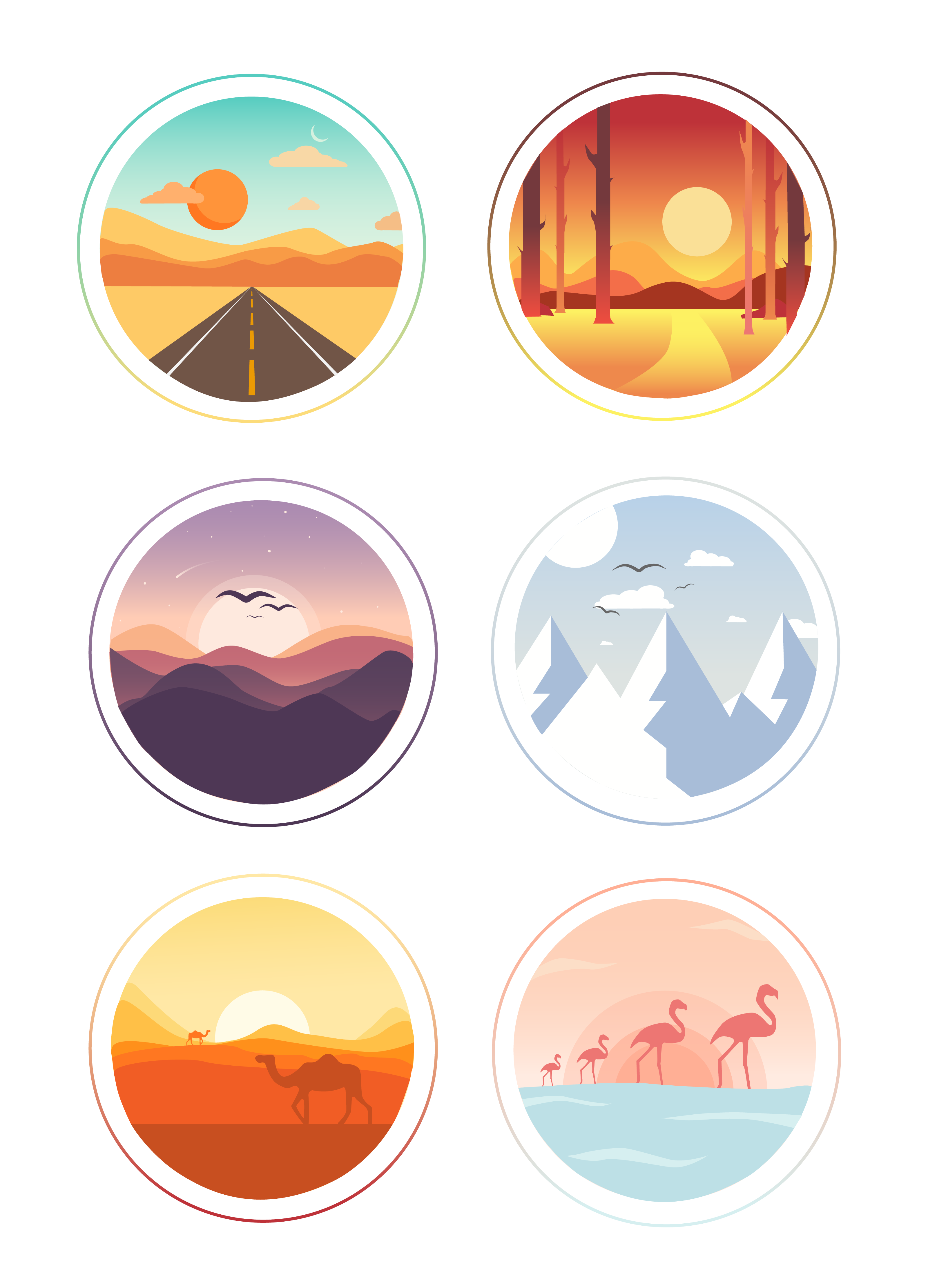Nature Icons by Larapater1 Nature Icons in Illustration and Graphics Inspiration by Larapater1