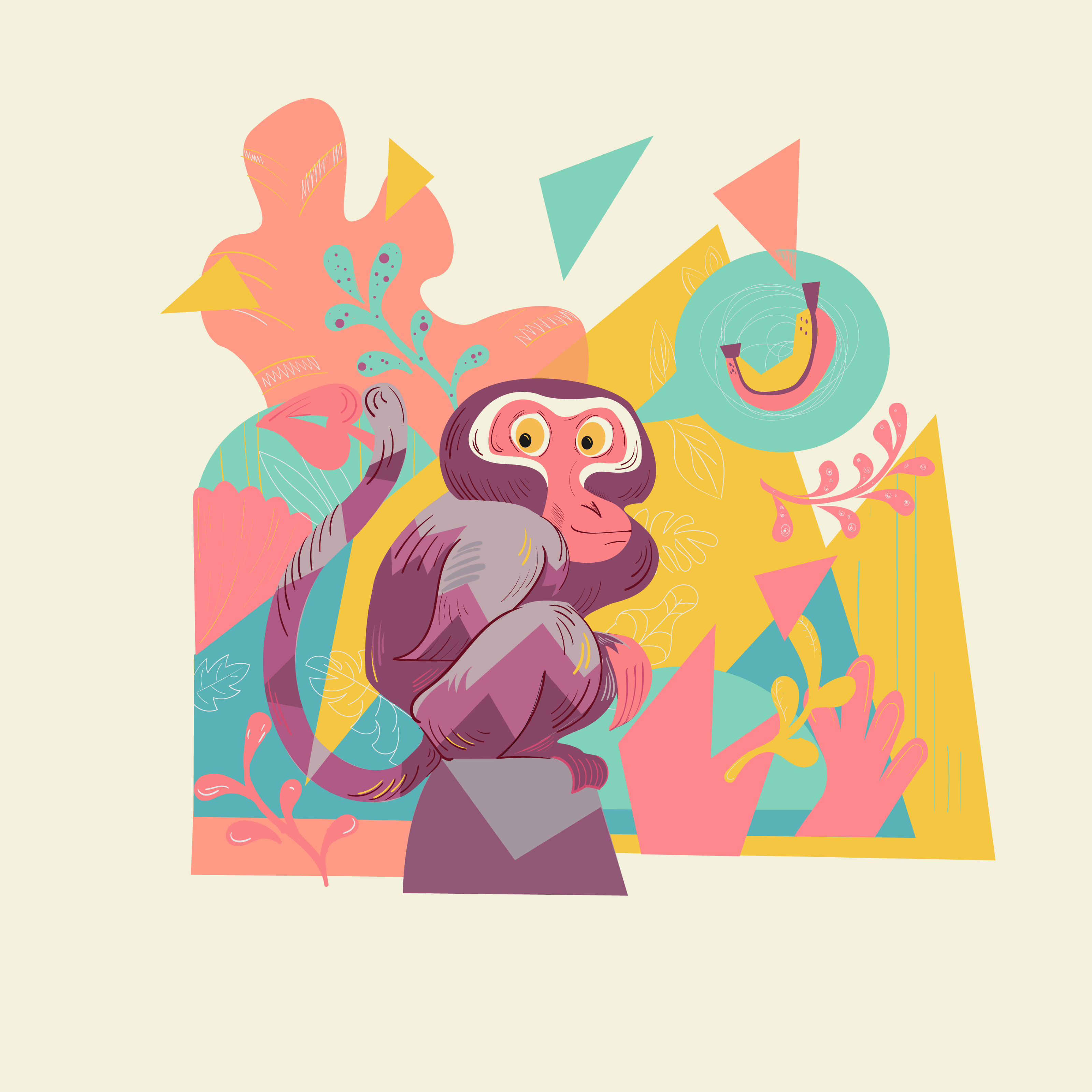 Monkey Routine by Larapater1 Monkey Routine in Illustration and Graphics Inspiration by Larapater1