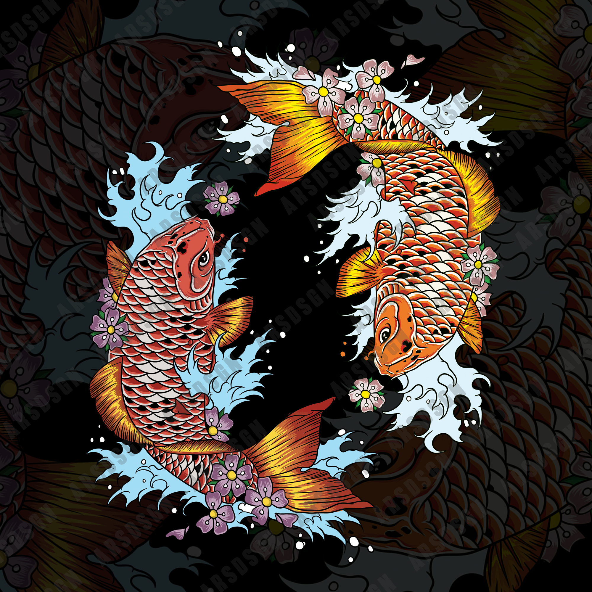 Fish Illustration By Insomniastd 92915 - Designhill