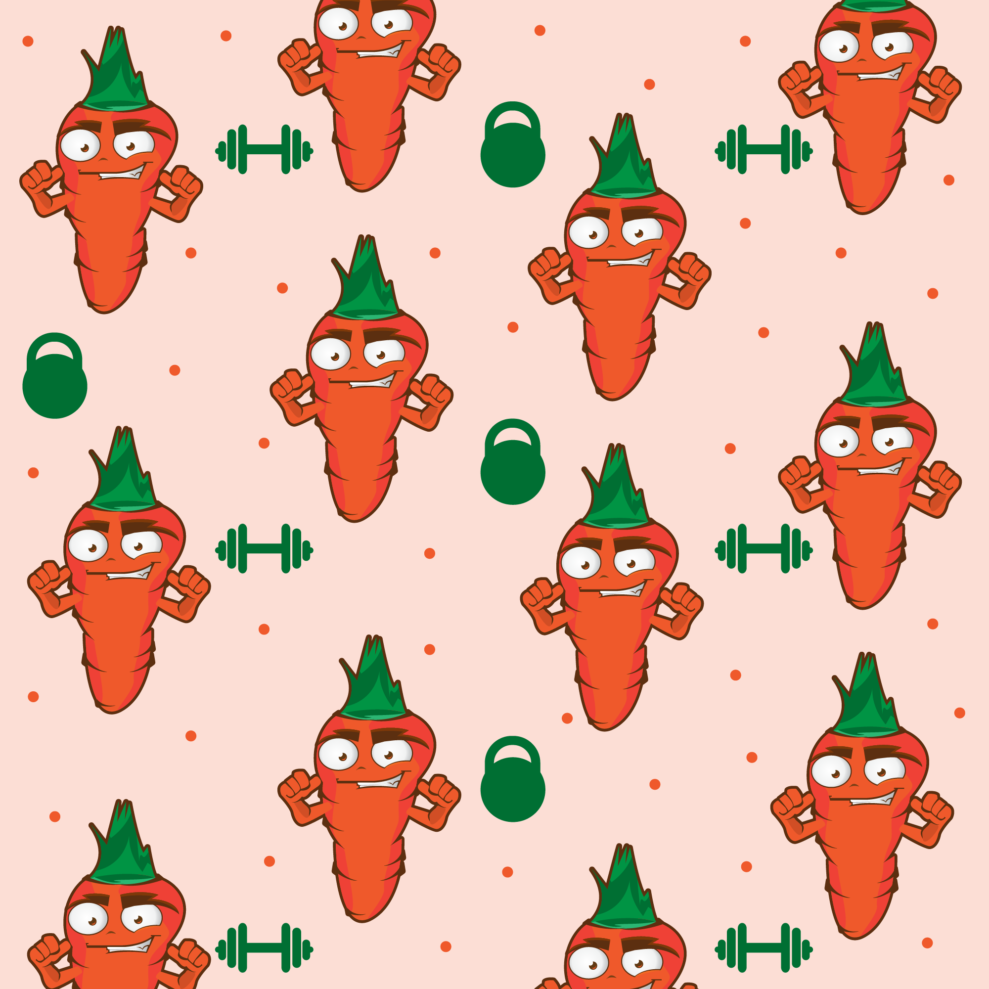 carrot pattern in Illustration and Graphics Inspiration by Jfsaing