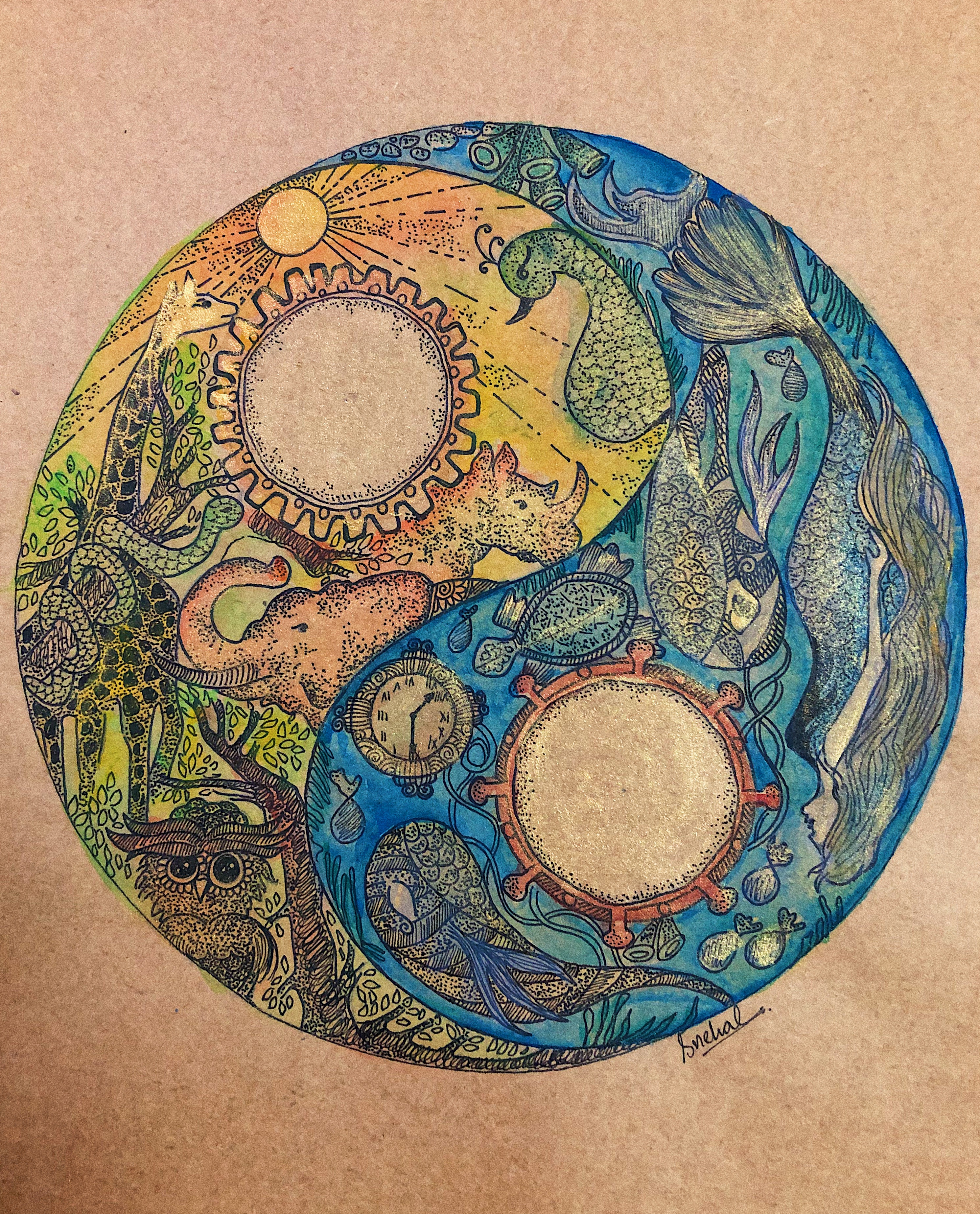 Yin to the yang in Drawing Inspiration by Snehal Sapkale