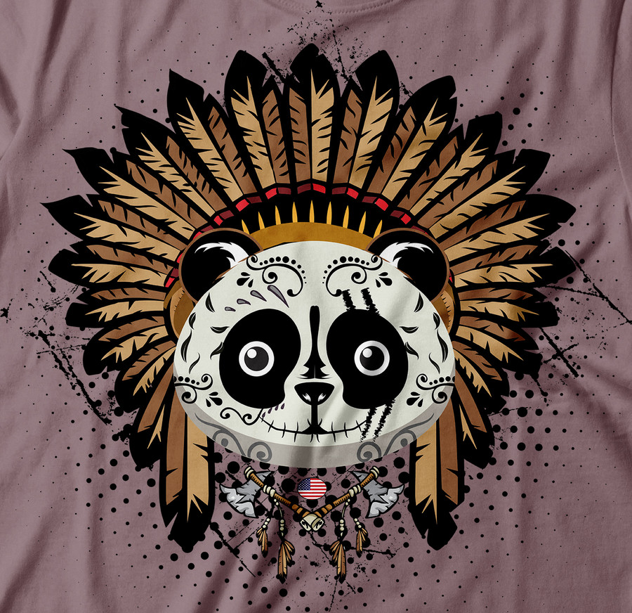 PANDA BEAR AMERICAN STYLE by Dreamsvector PANDA BEAR AMERICAN STYLE in T-Shirt Design Inspiration by Dreamsvector