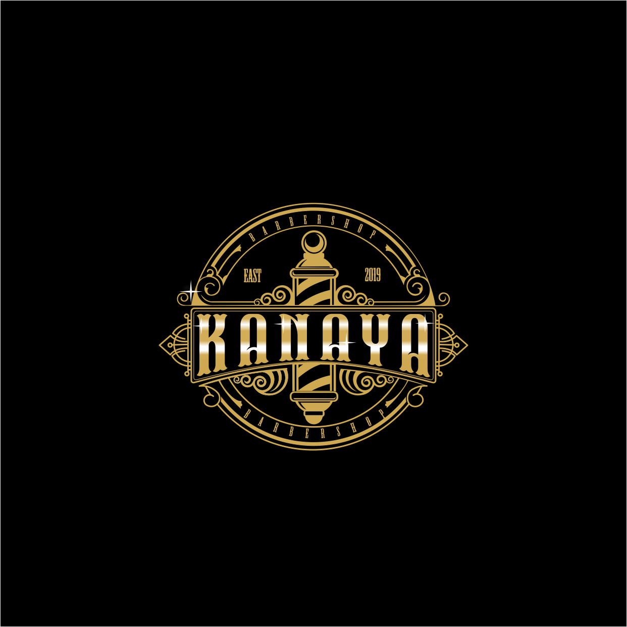 kanaya barbershop by Winner kanaya barbershop in Logo Design Inspiration by Winner