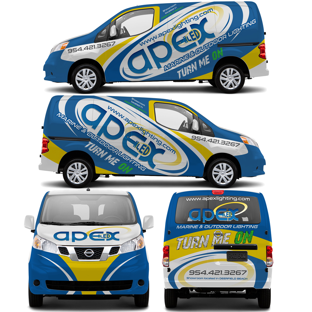 Apex Led Marine Lighting in Vehicle wrap design Inspiration by Inflamezdesign