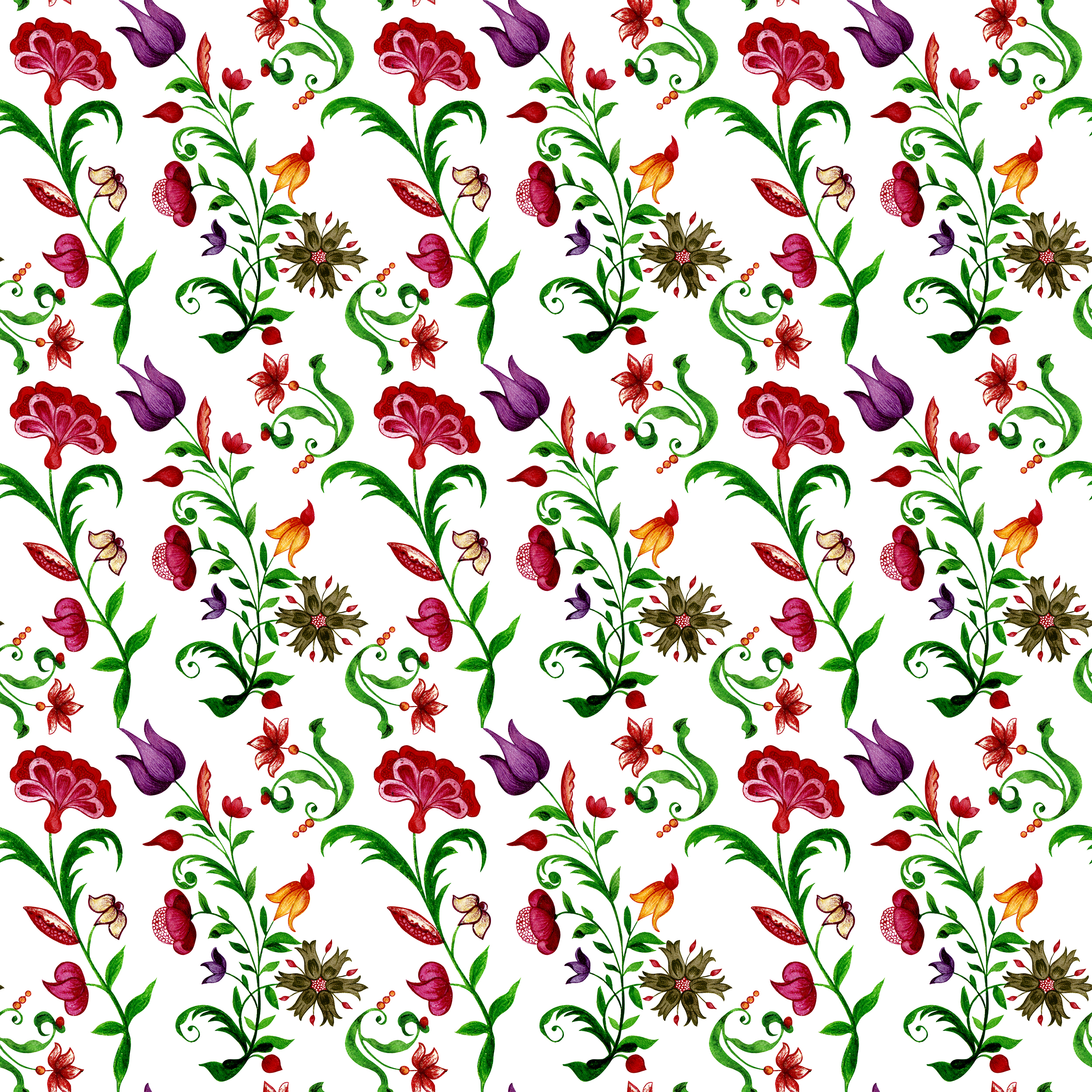 Contrast vintage floral seamless pattern in Pattern & Surface Design Inspiration by Ekaterina Nikidis