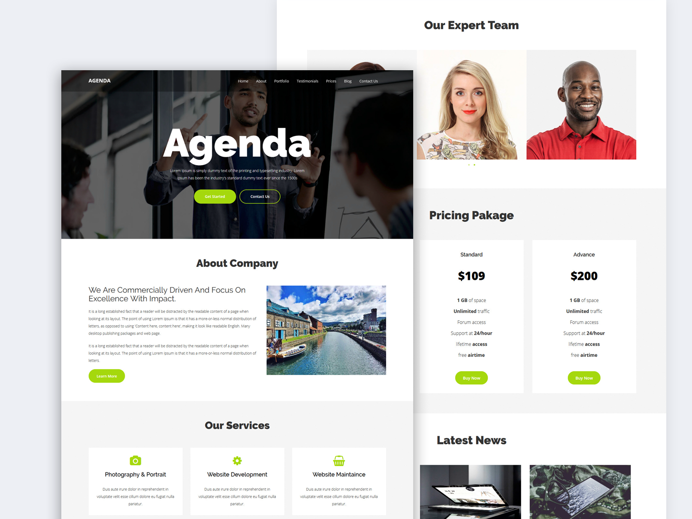 Creative agency template in Website Design Inspiration by Tanvi Rahman Hridoy