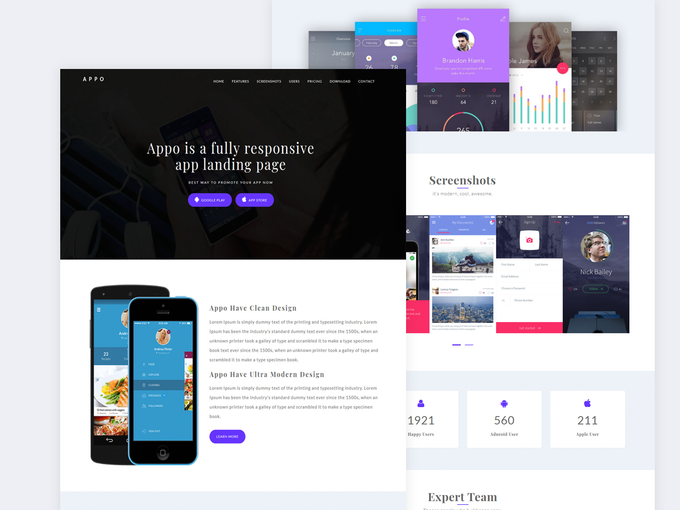 App landing page design in Website Design Inspiration by Tanvi Rahman Hridoy