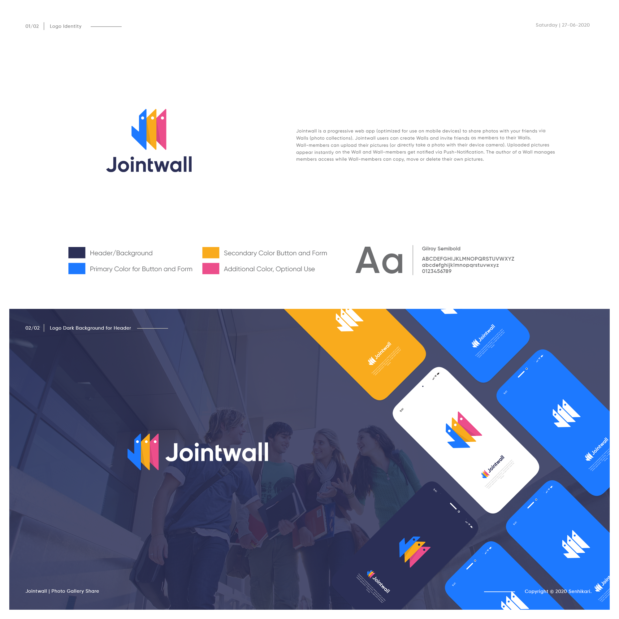 Jointwall logo design in Logo & Social Media Pack Inspiration by Alan Walker™♪