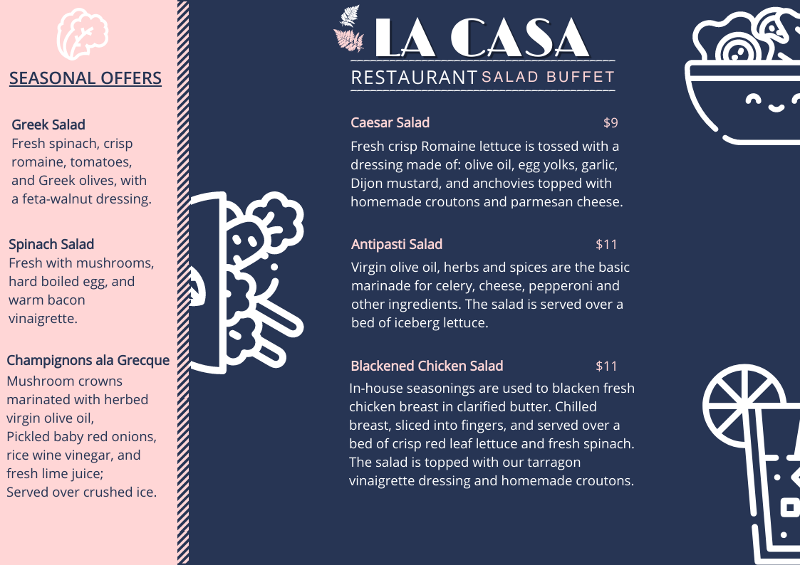 Menu by Niya Thakkar Menu in Menu (Landscape) Inspiration by Niya Thakkar