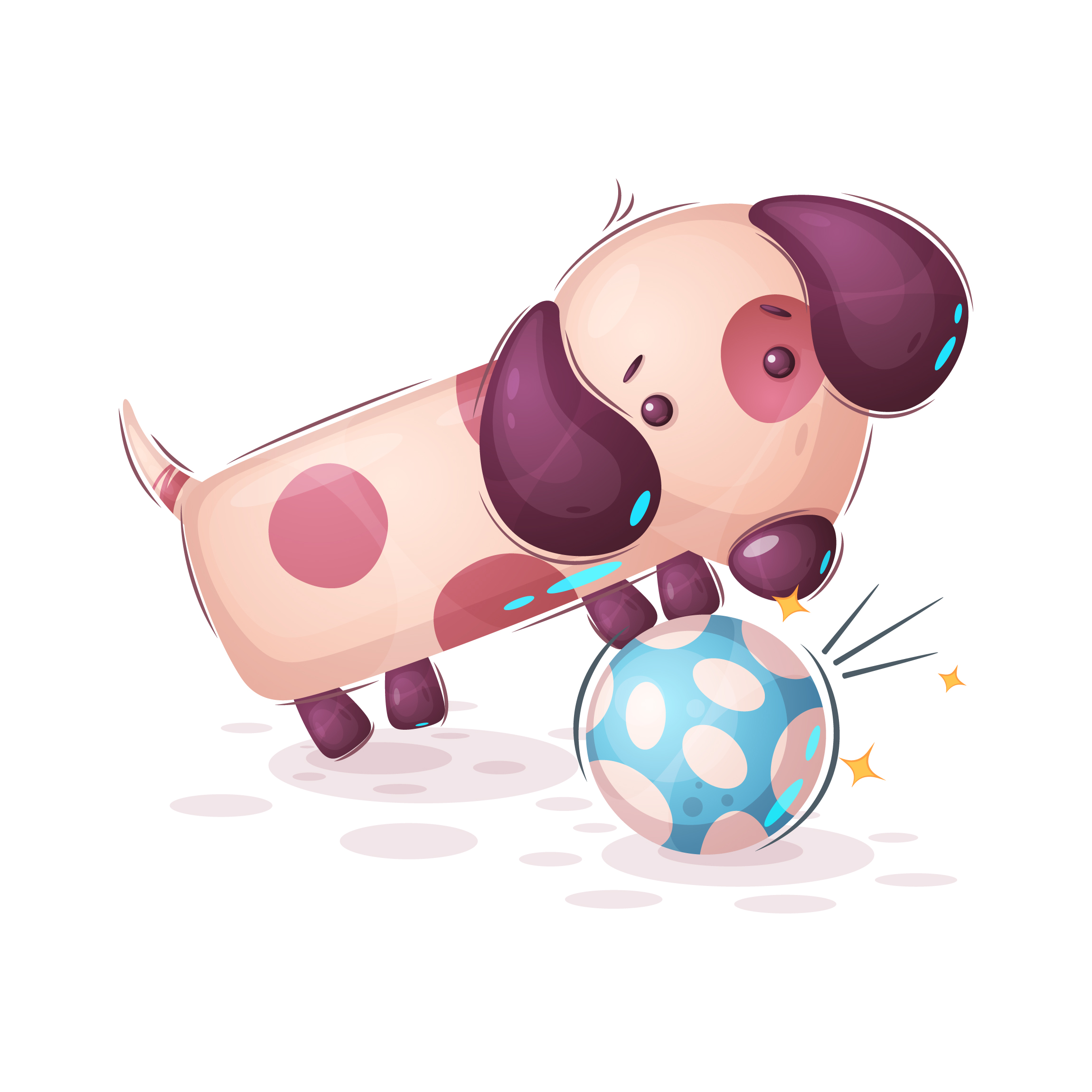 Cute play dog in Character & Mascot design Inspiration by Rwgusev
