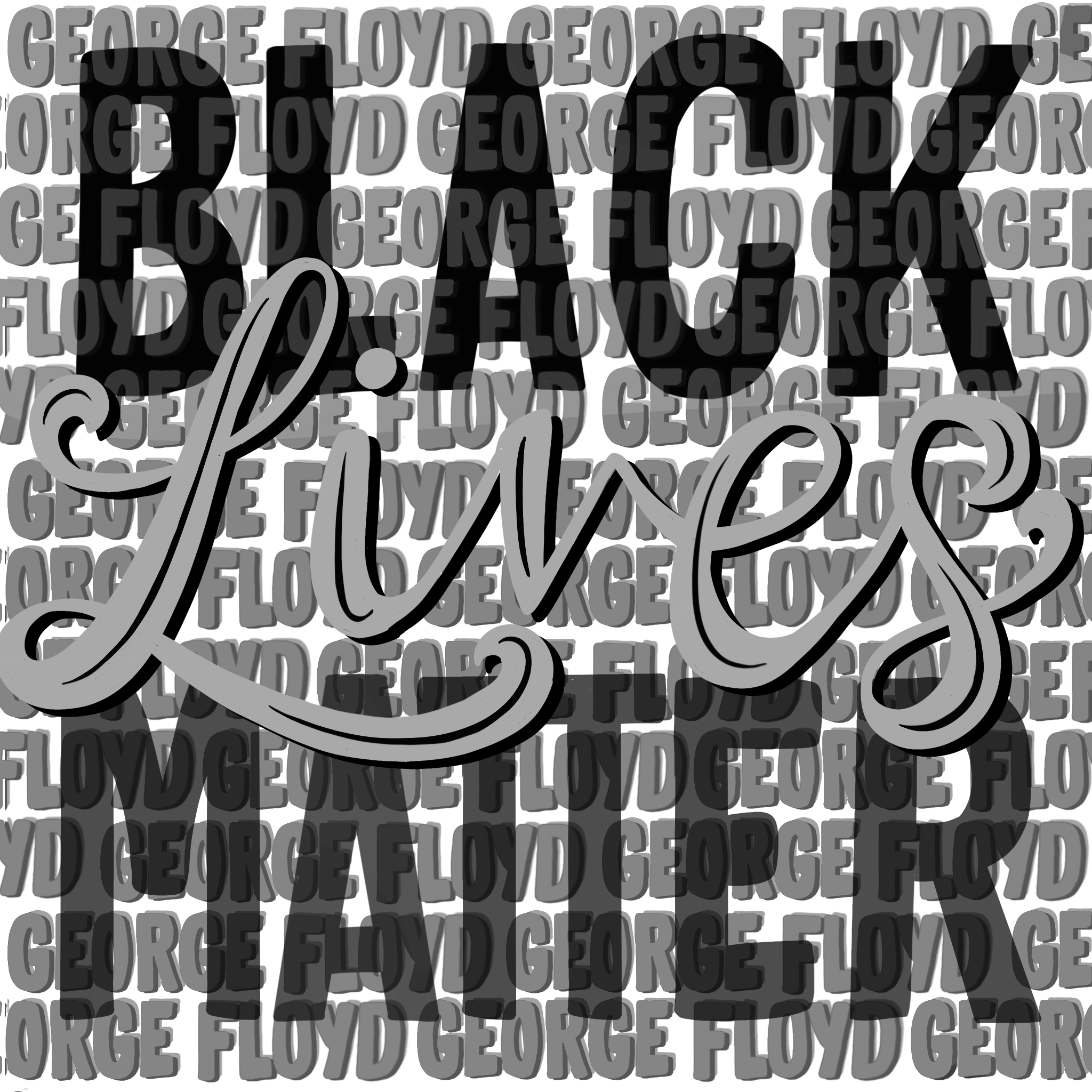 Black Lives Matter (dedication to George Floyd) in Hand Lettering Inspiration by Alysa Yao