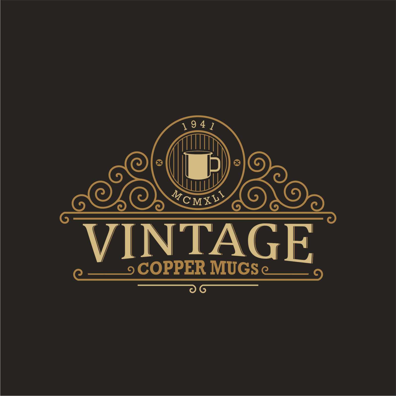 Vintage style for copper mugs by Kurniawan Vintage style for copper mugs in Logo Design Inspiration by Kurniawan