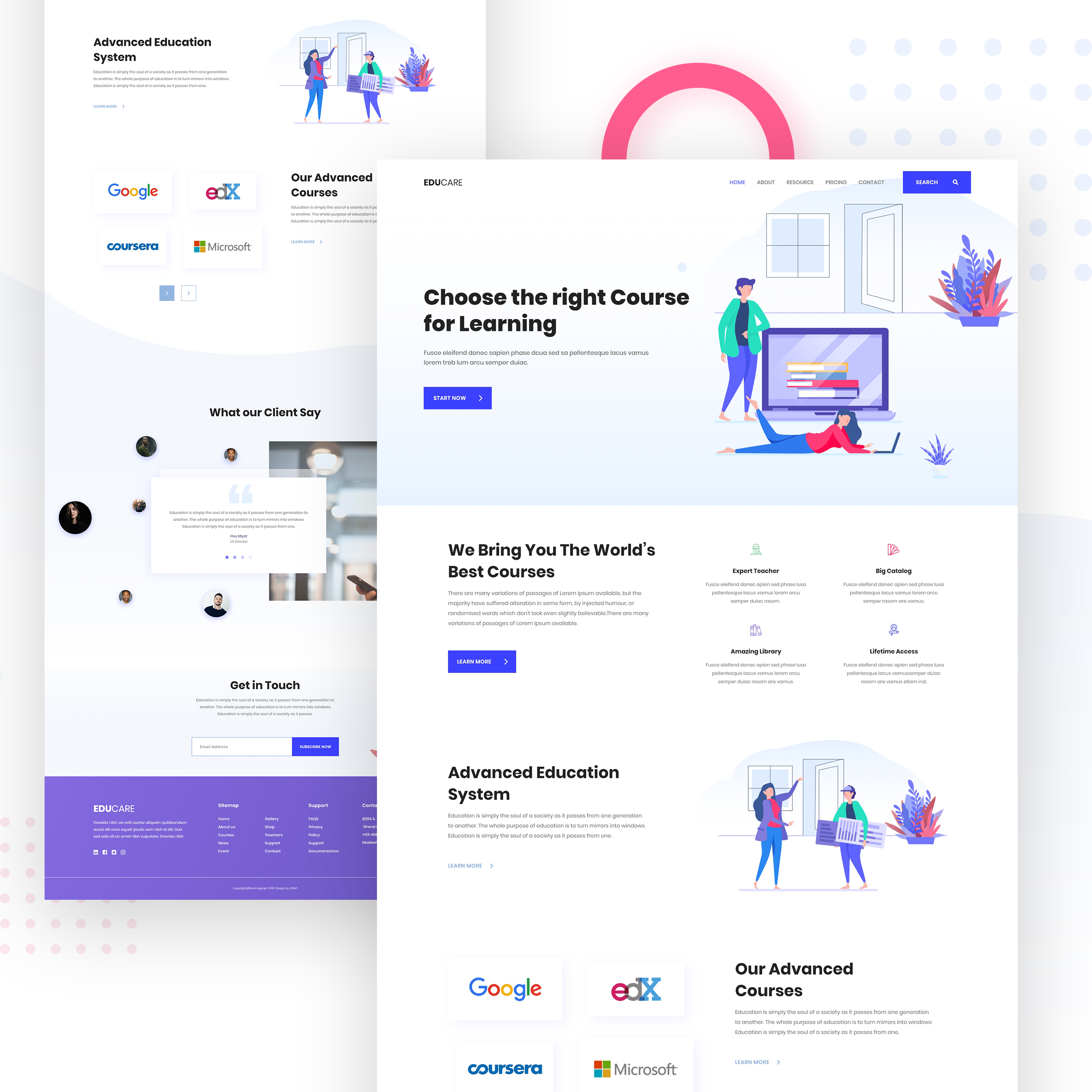 Online Course Landing Page by Jenat_ara Online Course Landing Page in Landing page design Inspiration by Jenat_ara