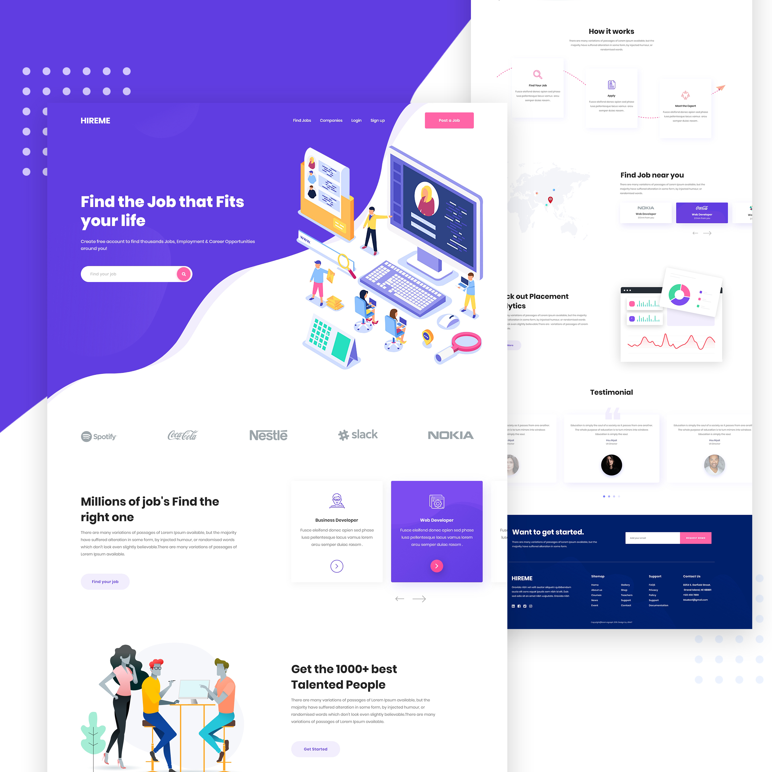 Job Portal landing Page by Jenat_ara Job Portal landing Page in Landing page design Inspiration by Jenat_ara