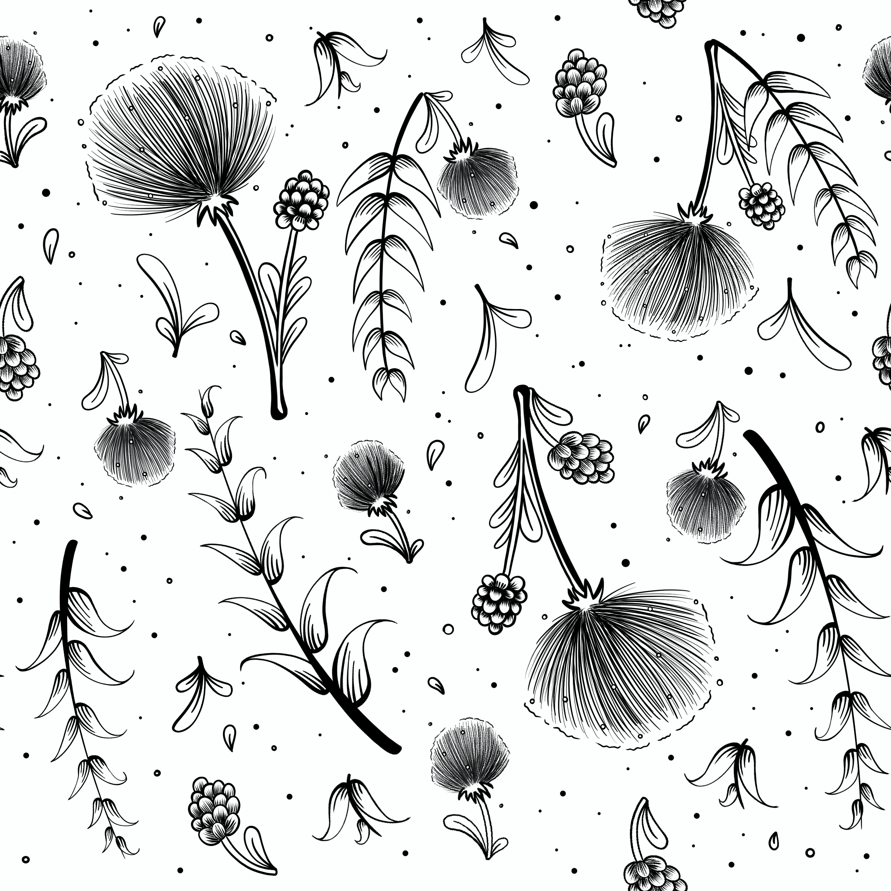 Wildflowers by Miriam Mohan George Wildflowers in Pattern & Surface Design Inspiration by Miriam Mohan George