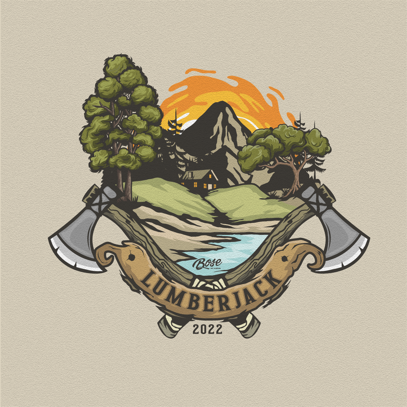 Lumber Jack logo design by Bose Lumber Jack logo design in Logo Design Inspiration by Bose