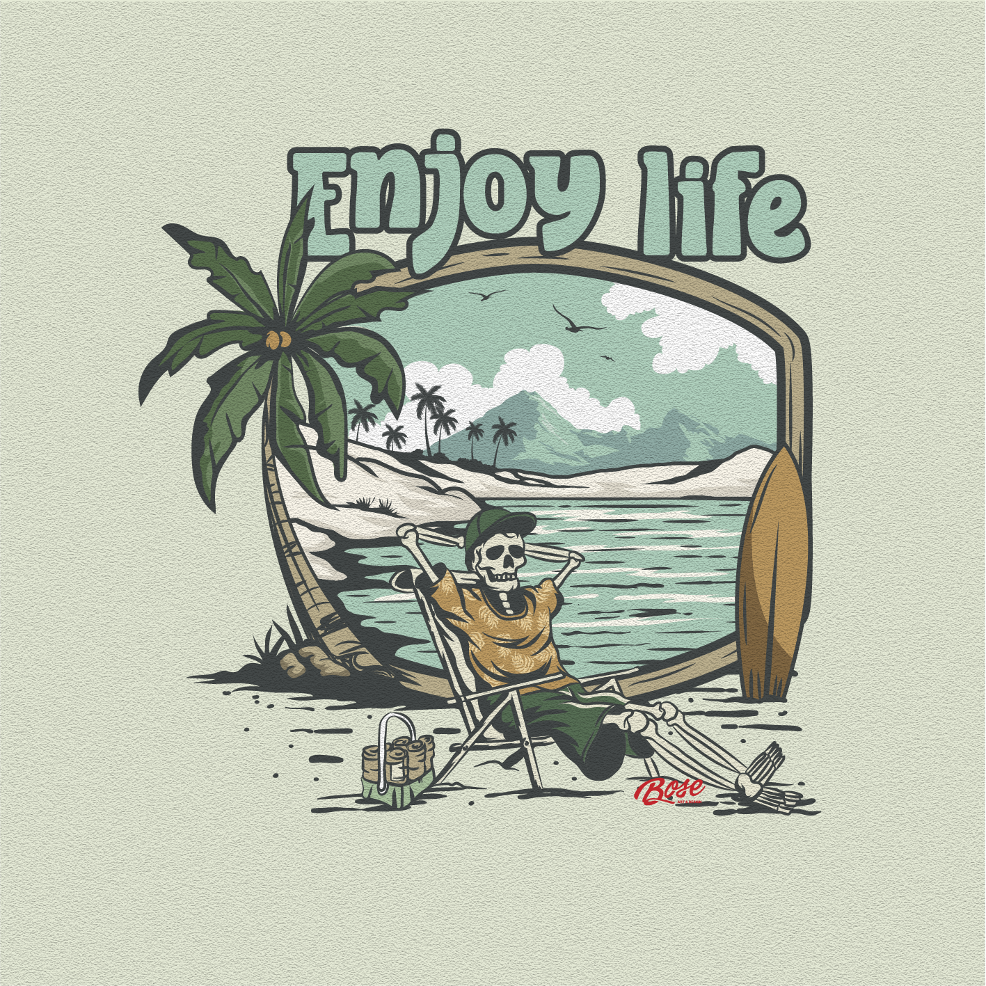 Enjoy life on beach t shirt design by Bose Enjoy life on beach t shirt design in T-Shirt Design Inspiration by Bose