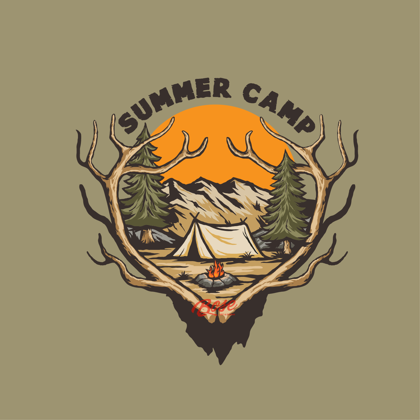 Summer camp t shirt design by Bose Summer camp t shirt design in T-Shirt Design Inspiration by Bose