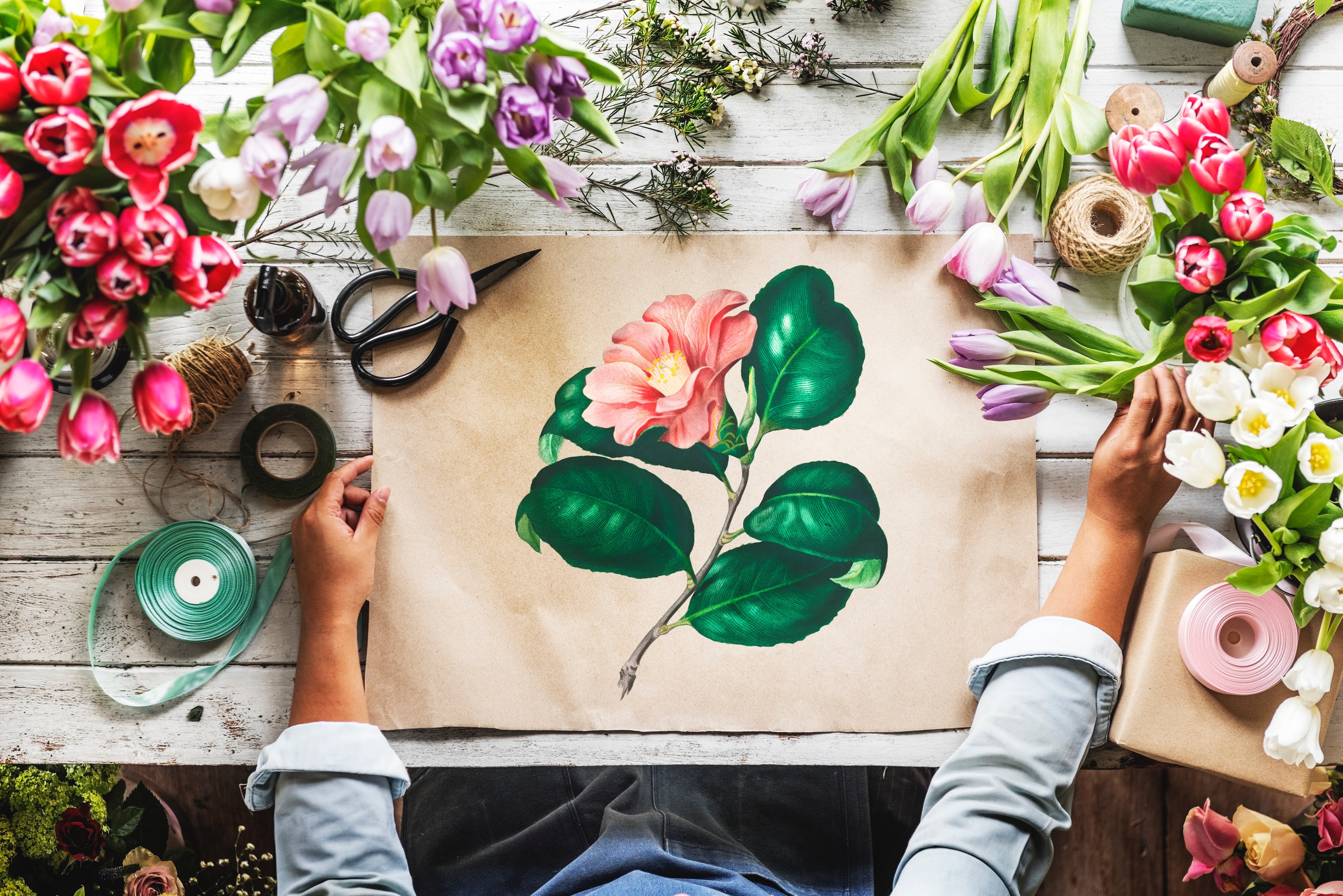 Floral Handwork in Facebook Cover Design Inspiration by Edwardemar