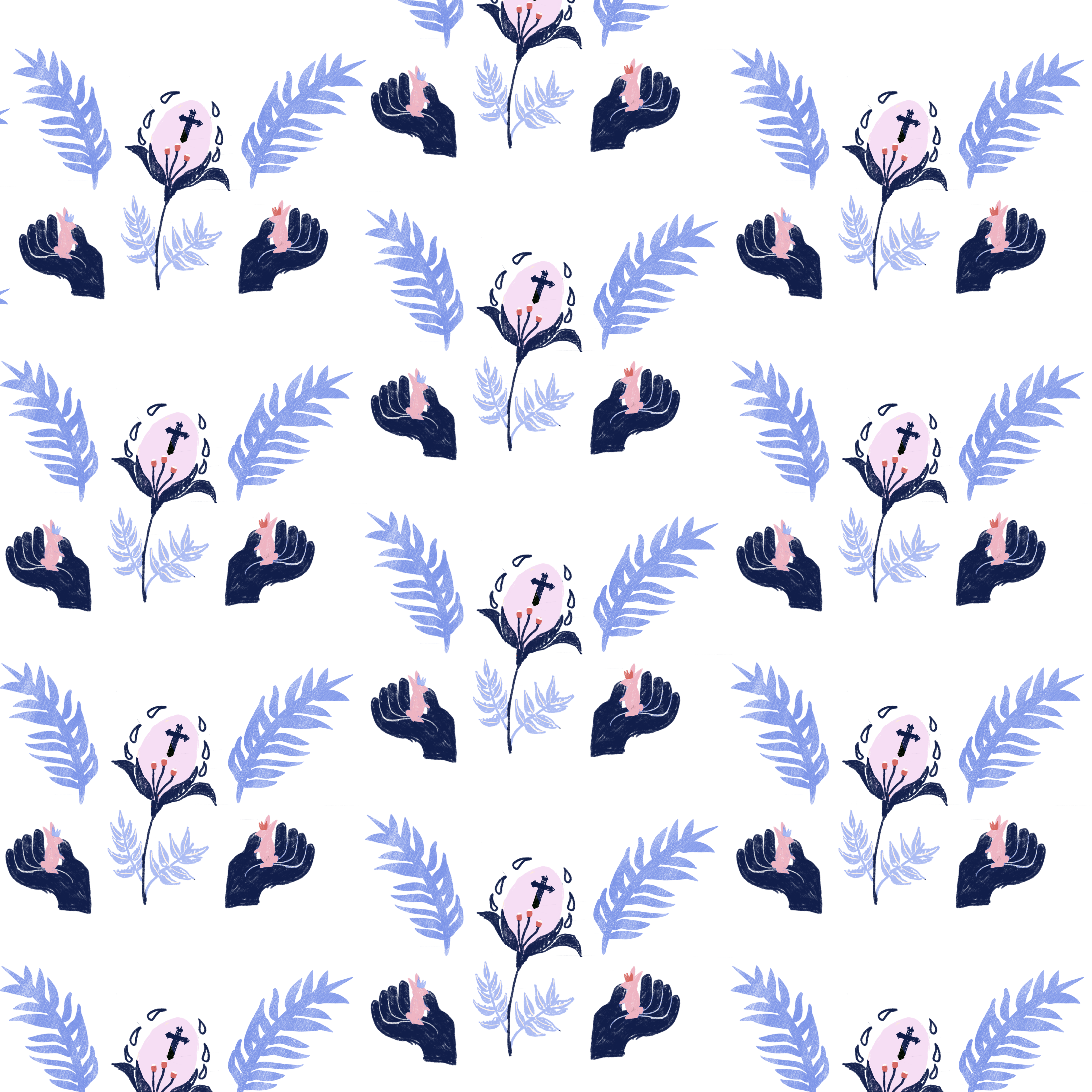 Pink easter bunnies in Digital Art Inspiration by Mbali Sereko