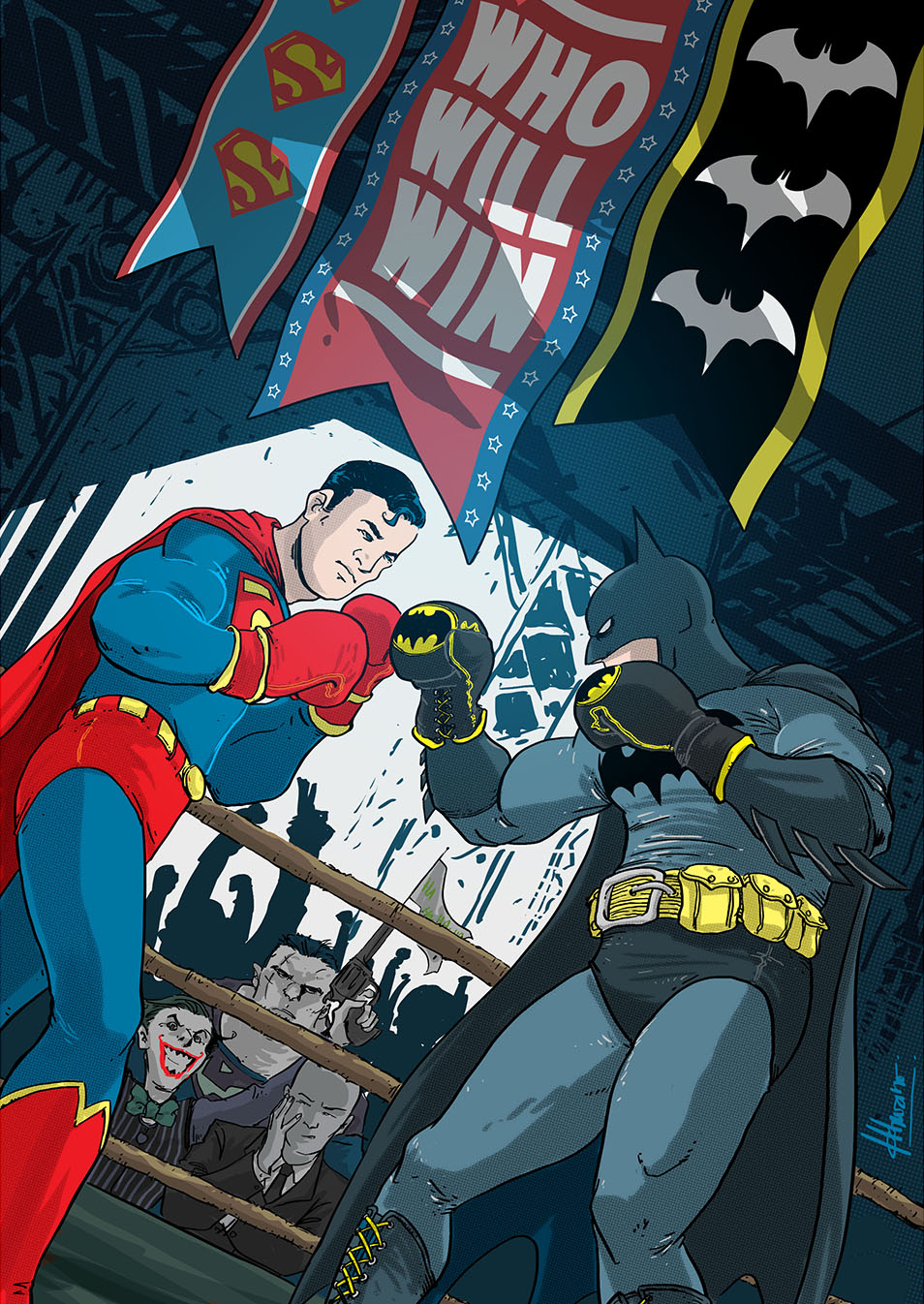 Superman vs Batman poster by Drawsumthing.id Superman vs Batman poster in Illustration and Graphics Inspiration by Drawsumthing.id