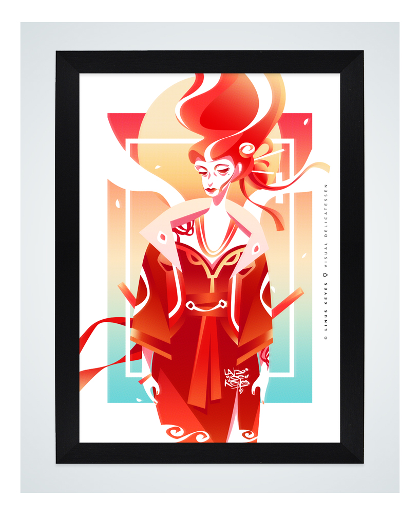 Crimson White Fox by Purpleurity Crimson White Fox in Illustration and Graphics Inspiration by Purpleurity