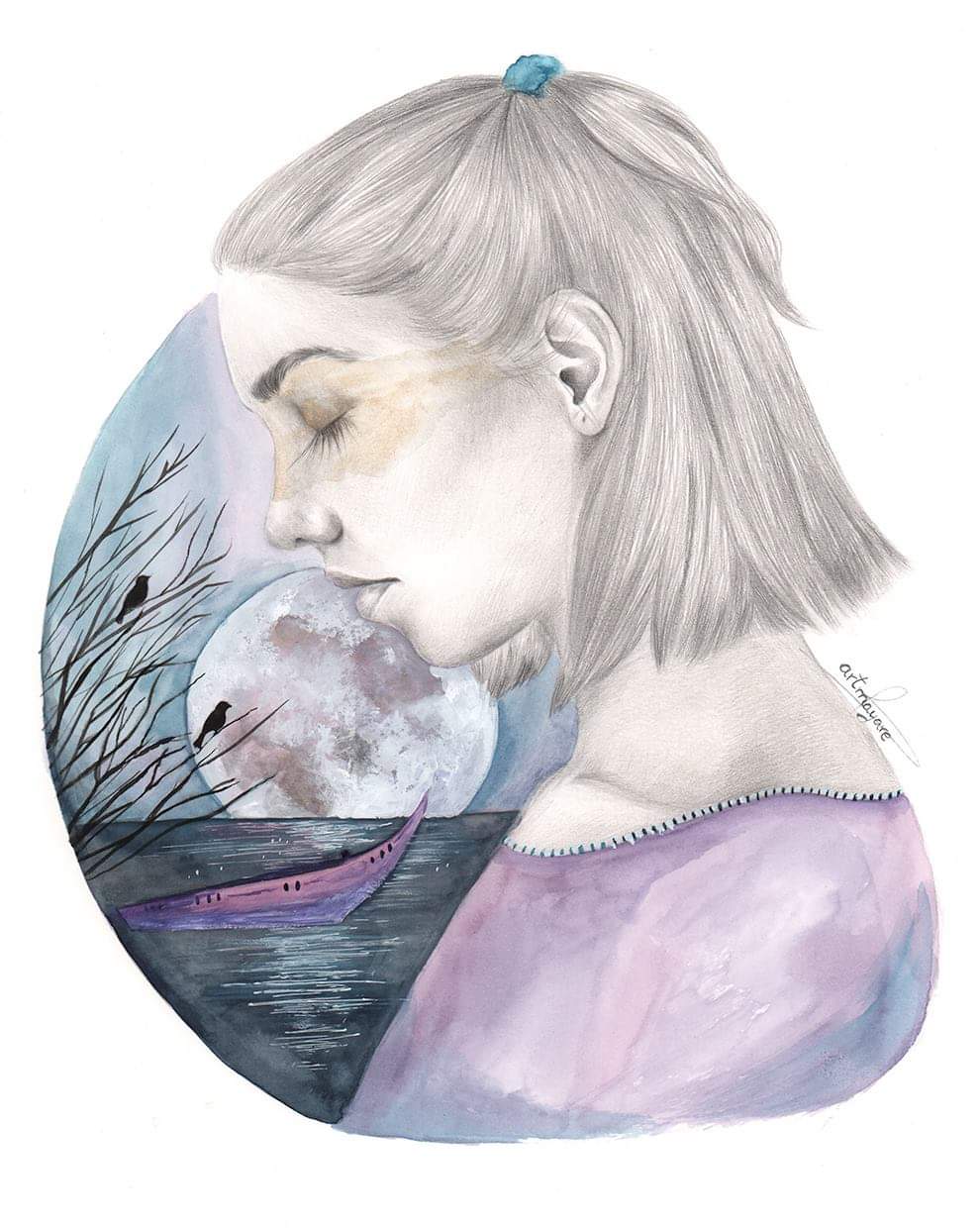 Luna by Anna Maya Luna in Technical Illustration Inspiration by Anna Maya