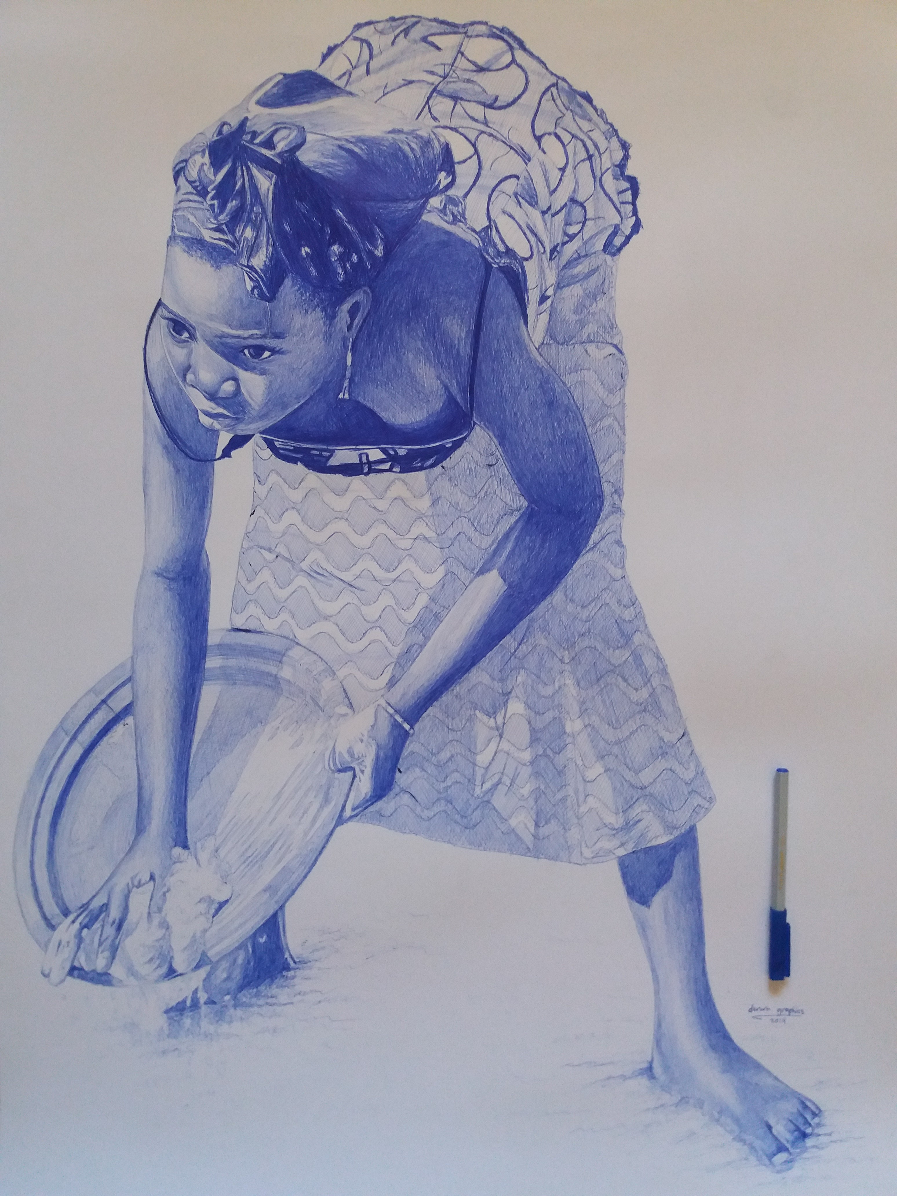 Doing the Dishes in Drawing Inspiration by Derwin Graphics