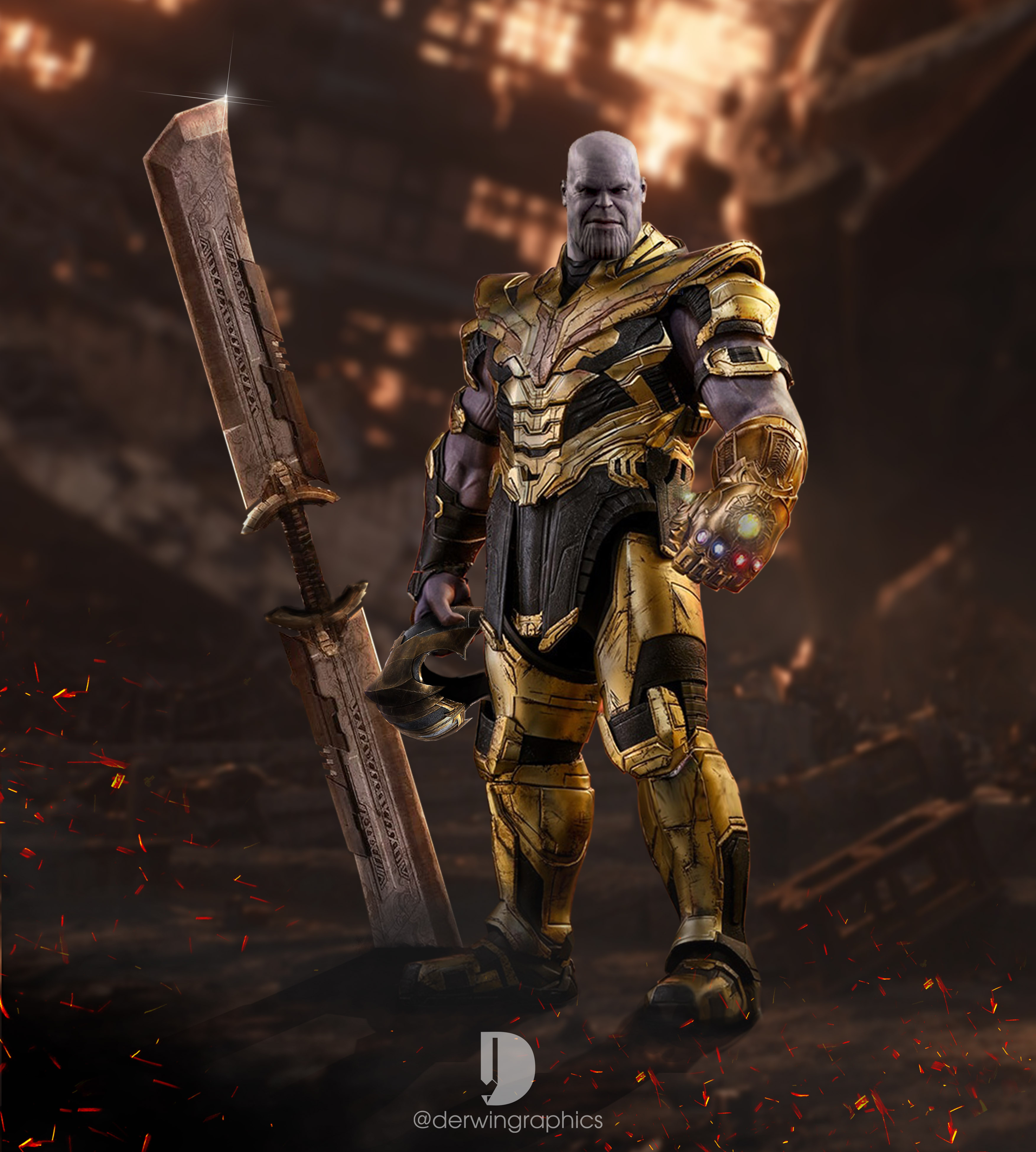 Titan Thanos by Derwin Graphics Titan Thanos in Digital Art Inspiration by Derwin Graphics