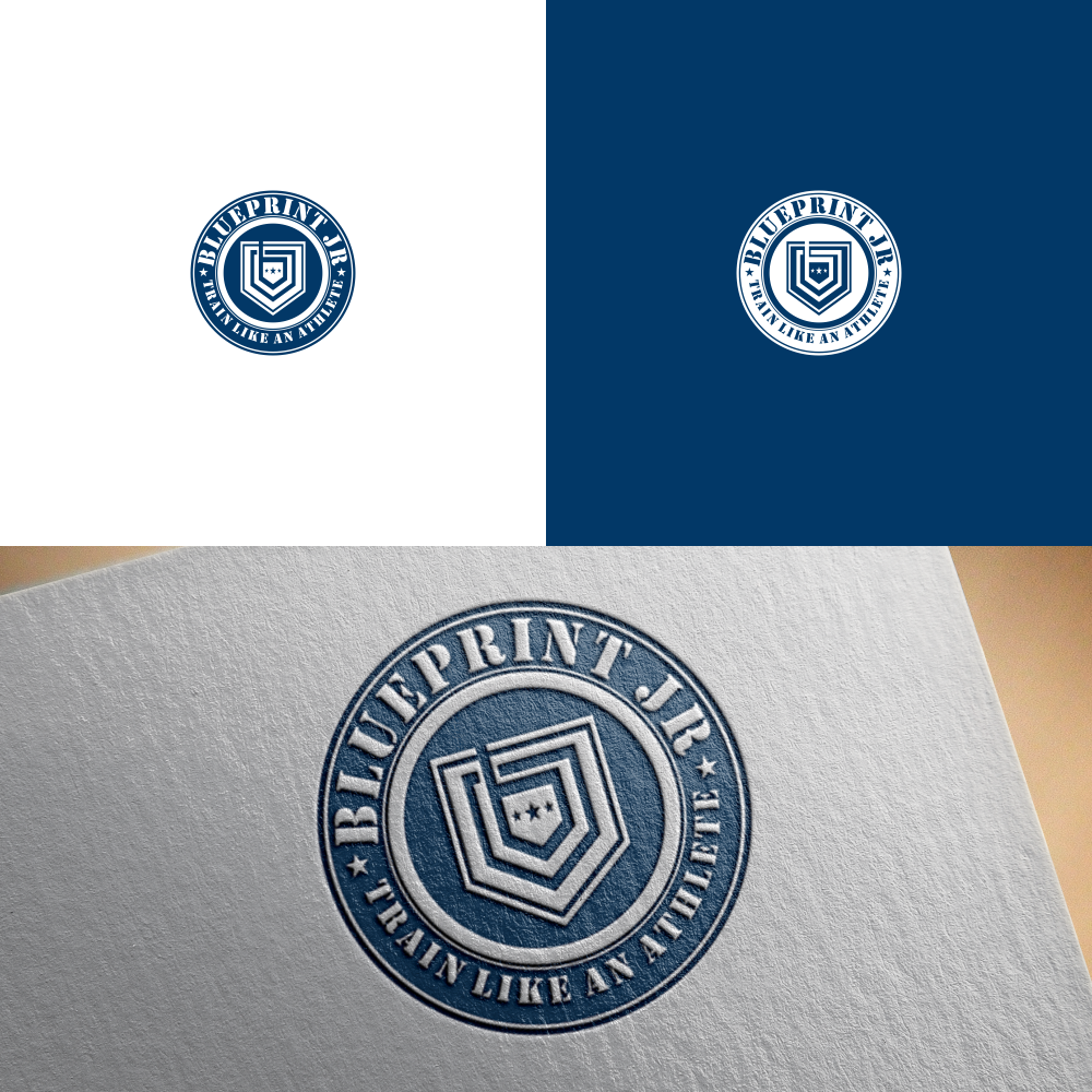 blue prinnt.jr train like an athlete, by Kadal blue prinnt.jr train like an athlete, in Logo Design Inspiration by Kadal