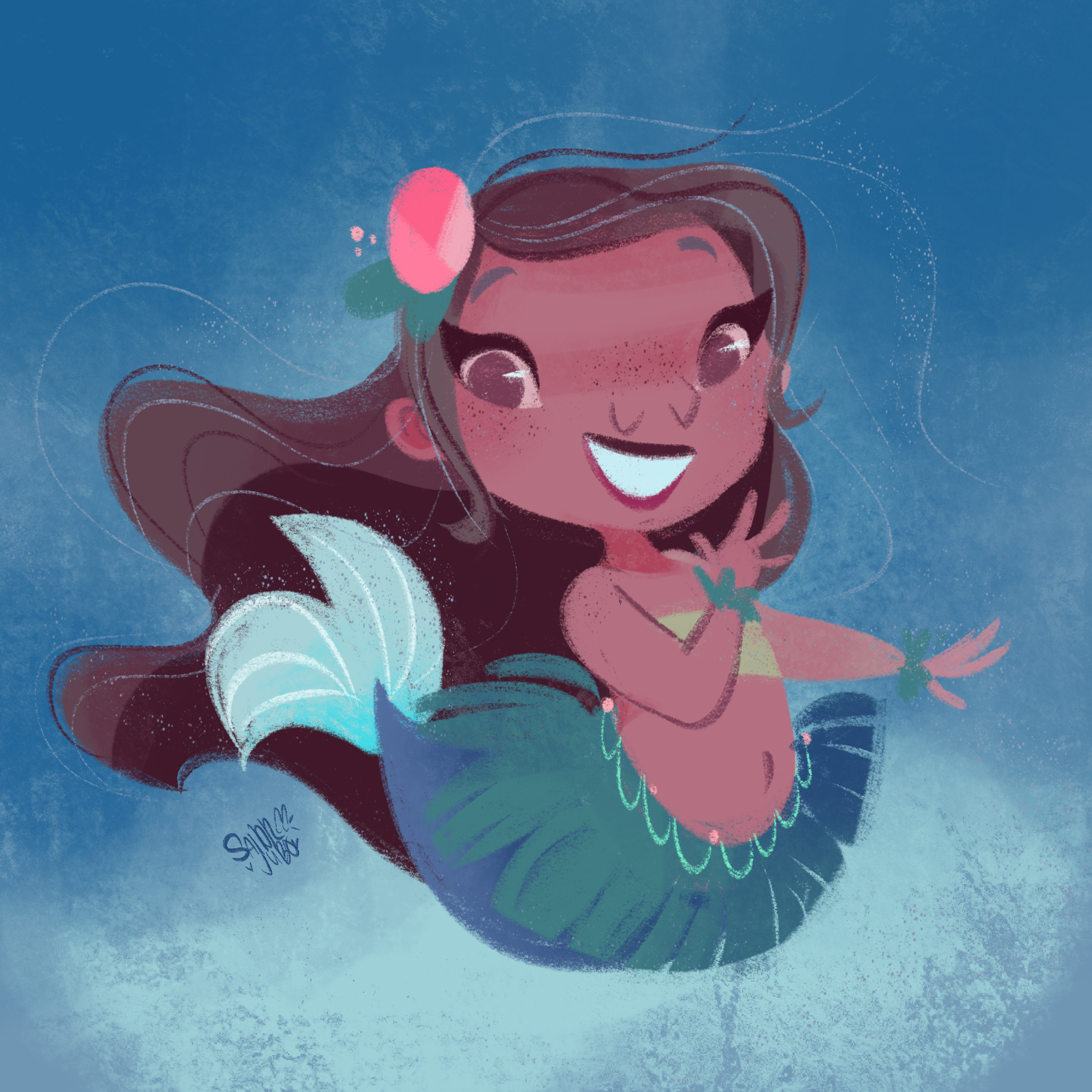 Mermaid by Julia Mello Mermaid in Digital Art Inspiration by Julia Mello