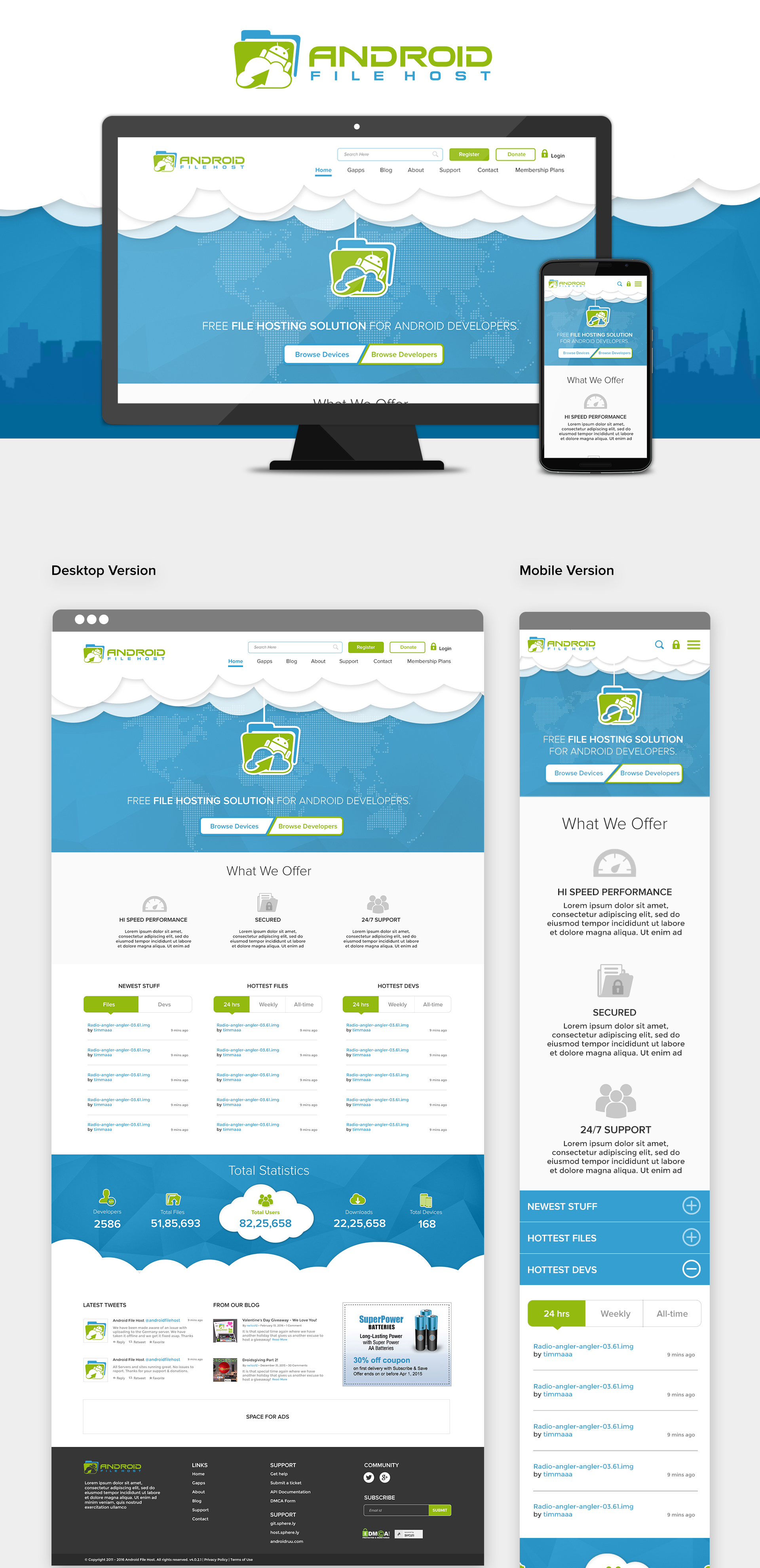 Android File Host Website Design By Rabiulcseexpert 106254 - Designhill
