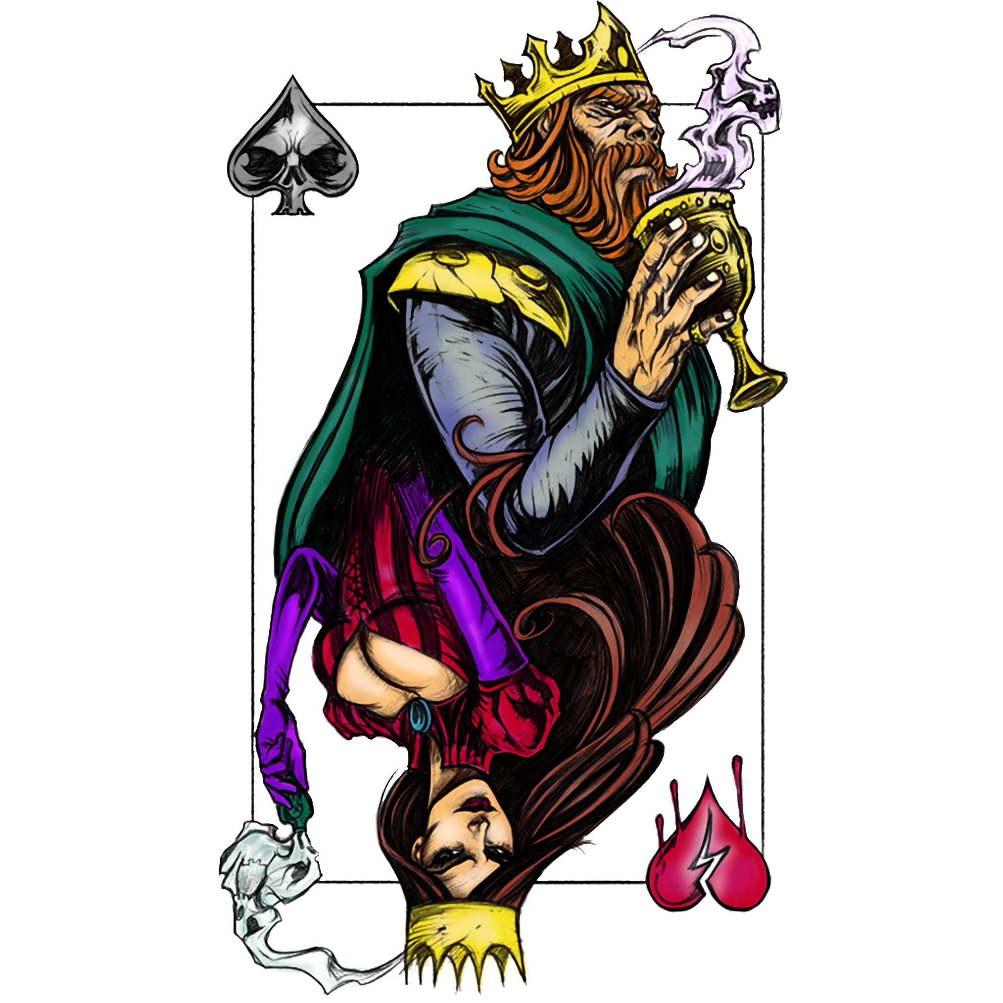 King and Queen in T-Shirt Design Inspiration by Dhaval Rana