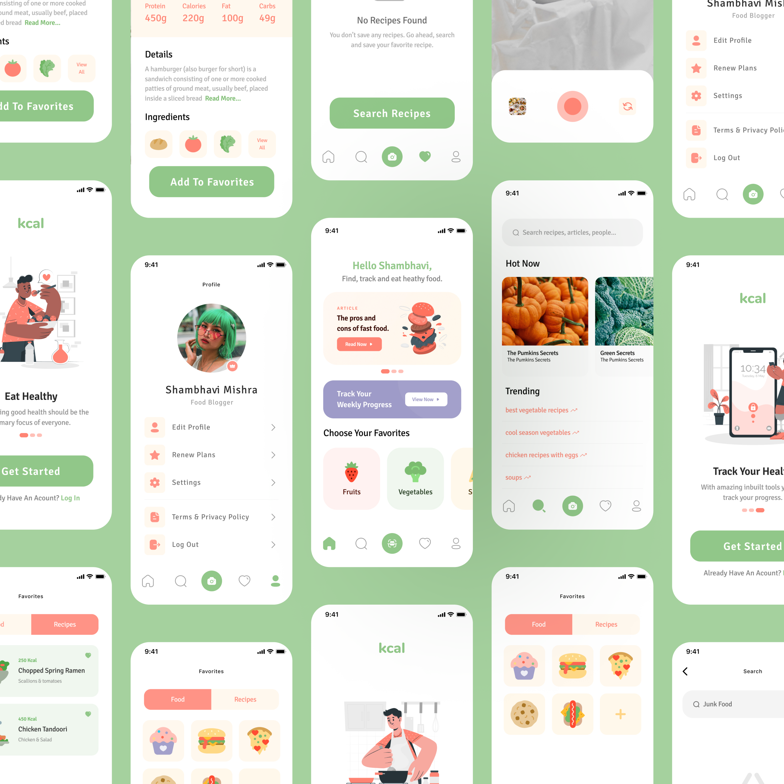 Nutrition App UI Kit by Salman Khan Nutrition App UI Kit in Mobile Apps Design Inspiration by Salman Khan