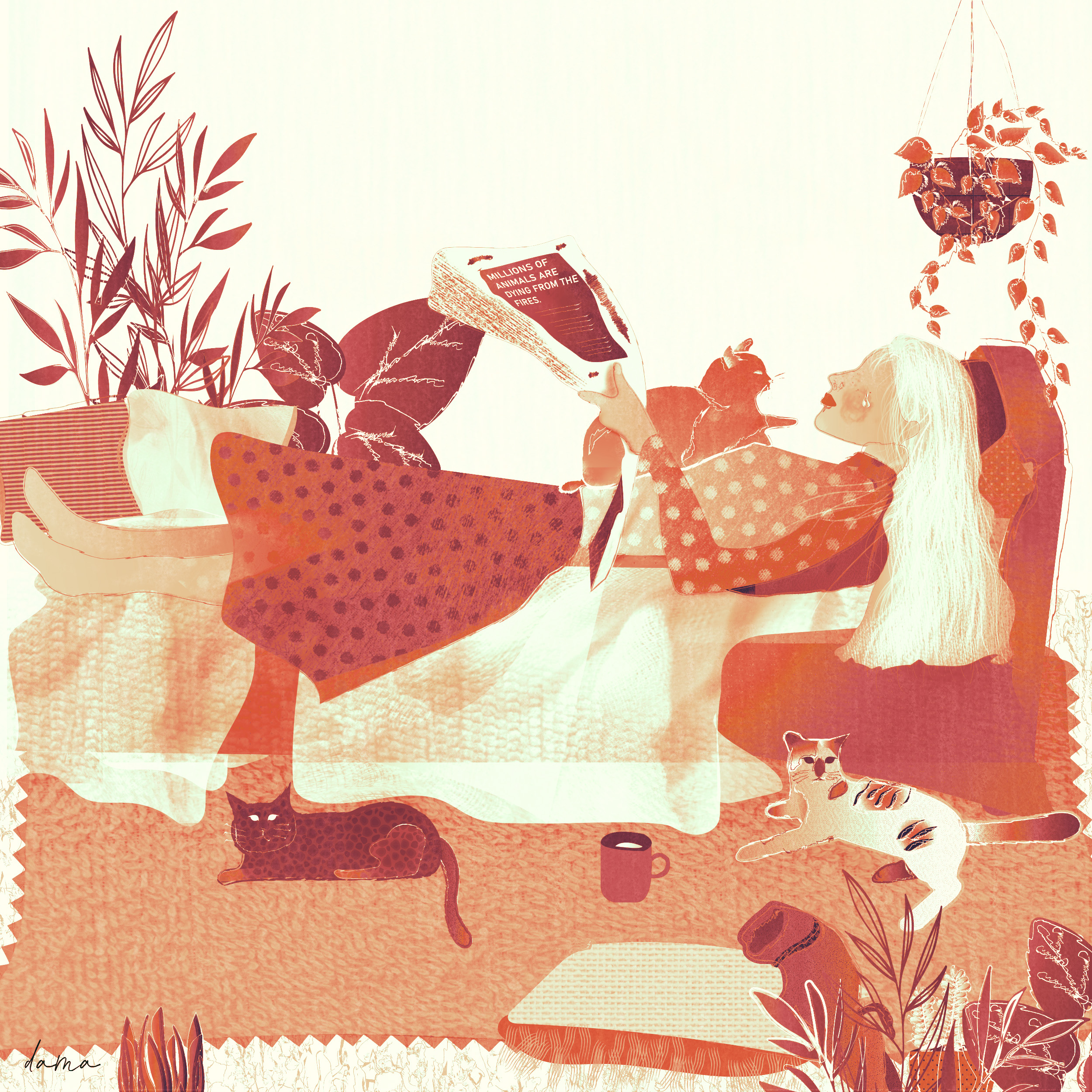 Home is where my pets nap (Ver 2) by Dama My Home is where my pets nap (Ver 2) in Digital Art Inspiration by Dama My