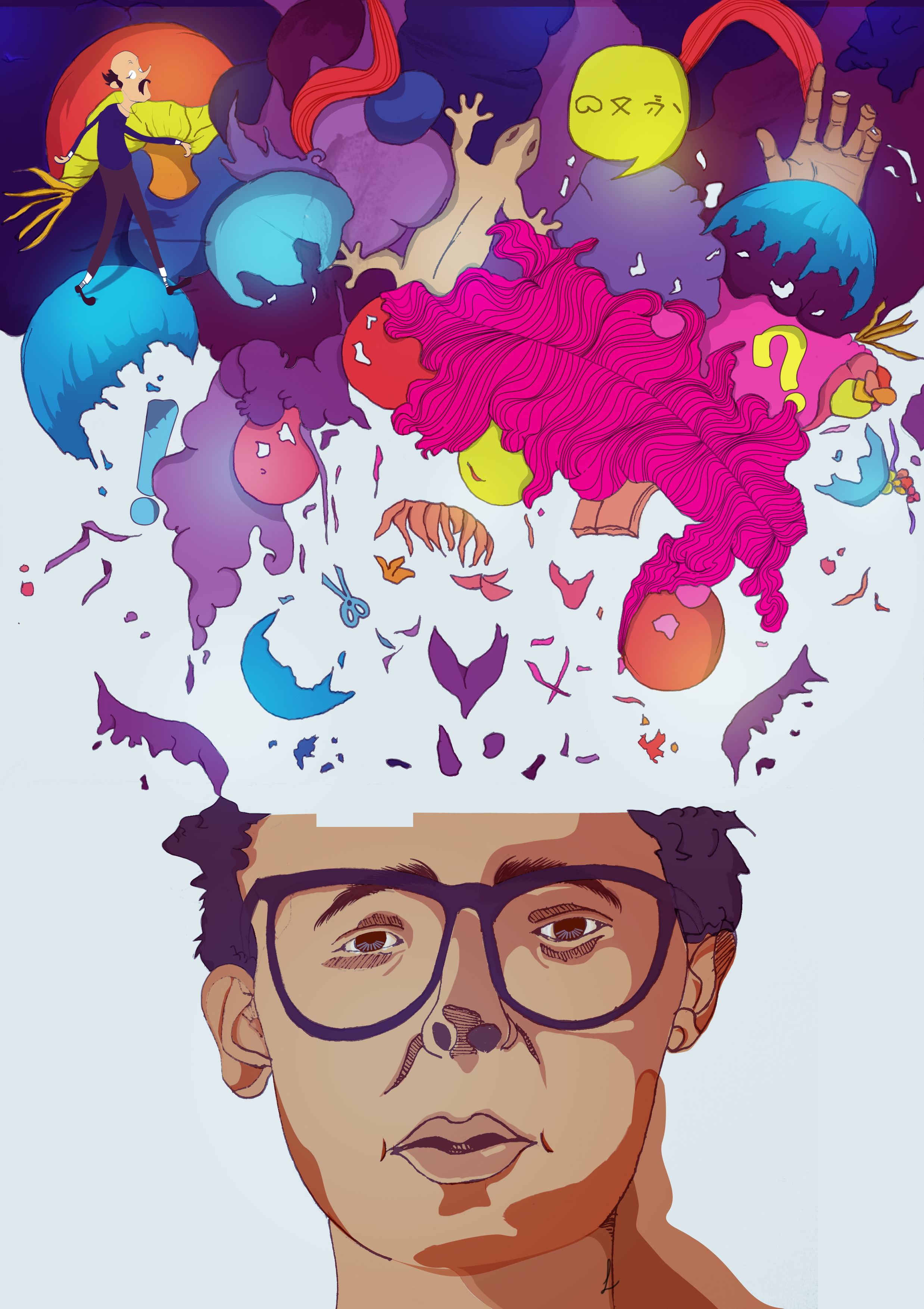 a man\'s thoughts about culture by Leo Marisco a man\'s thoughts about culture in Illustration and Graphics Inspiration by Leo Marisco