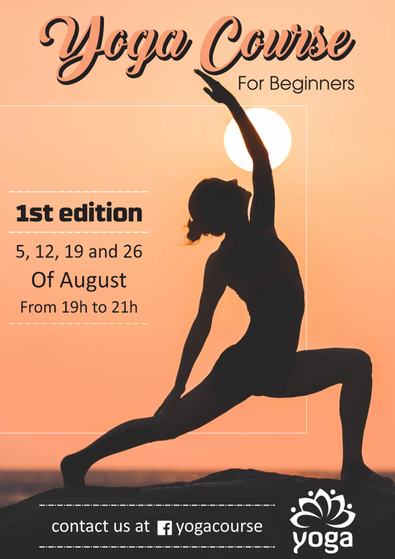 Yoga Course in Print flyer design Inspiration by Juliano Aparecido De Souza
